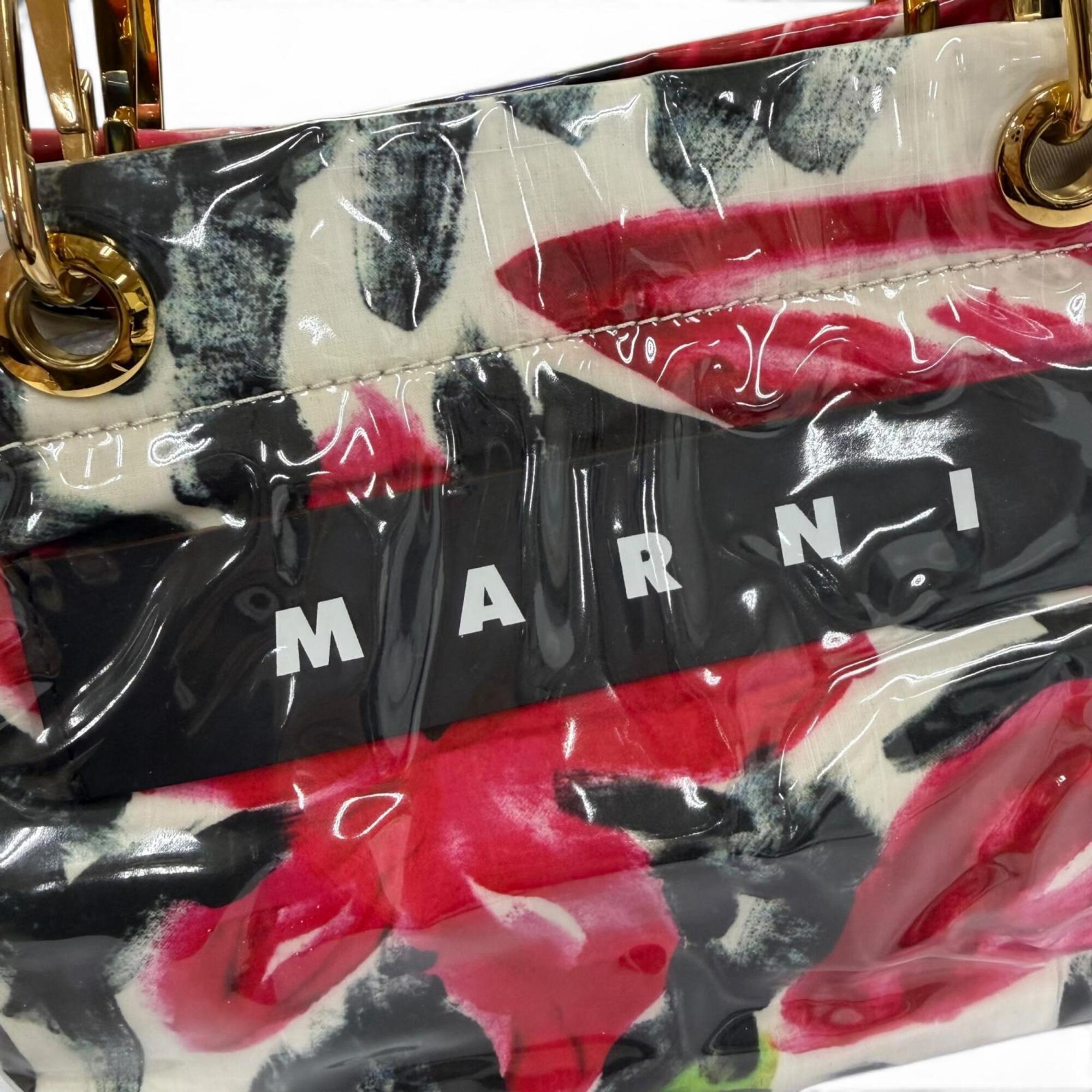 Marni Multi-Color Polyester Leather Brass Cotton Handbag (Pre-Owned)