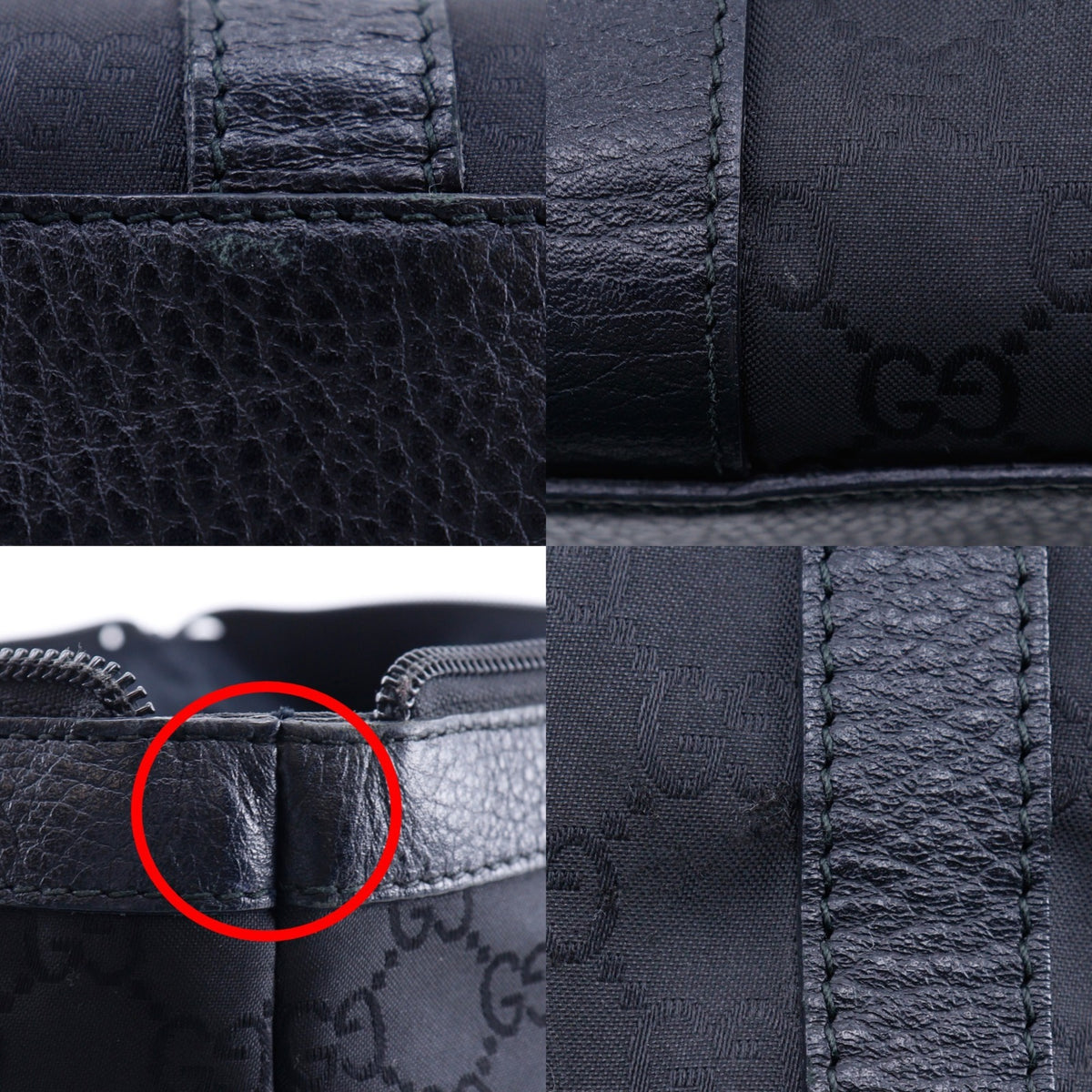 Gucci Black Nylon Canvas Tote Bag (Pre-Owned)