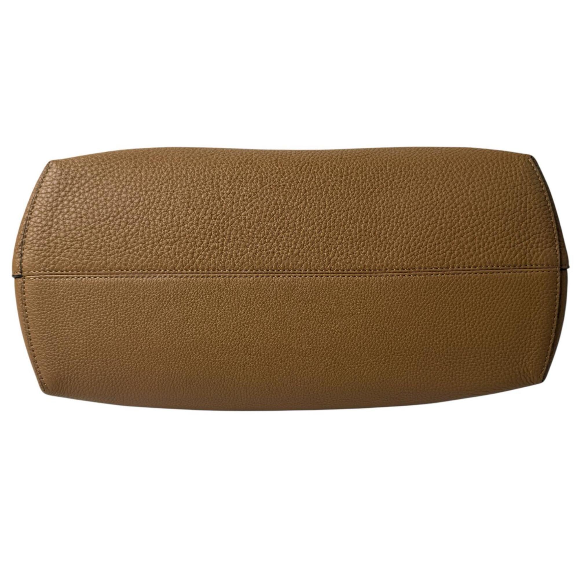 Fendi Brown Leather Handbag Shoulder Bag (Pre-Owned)