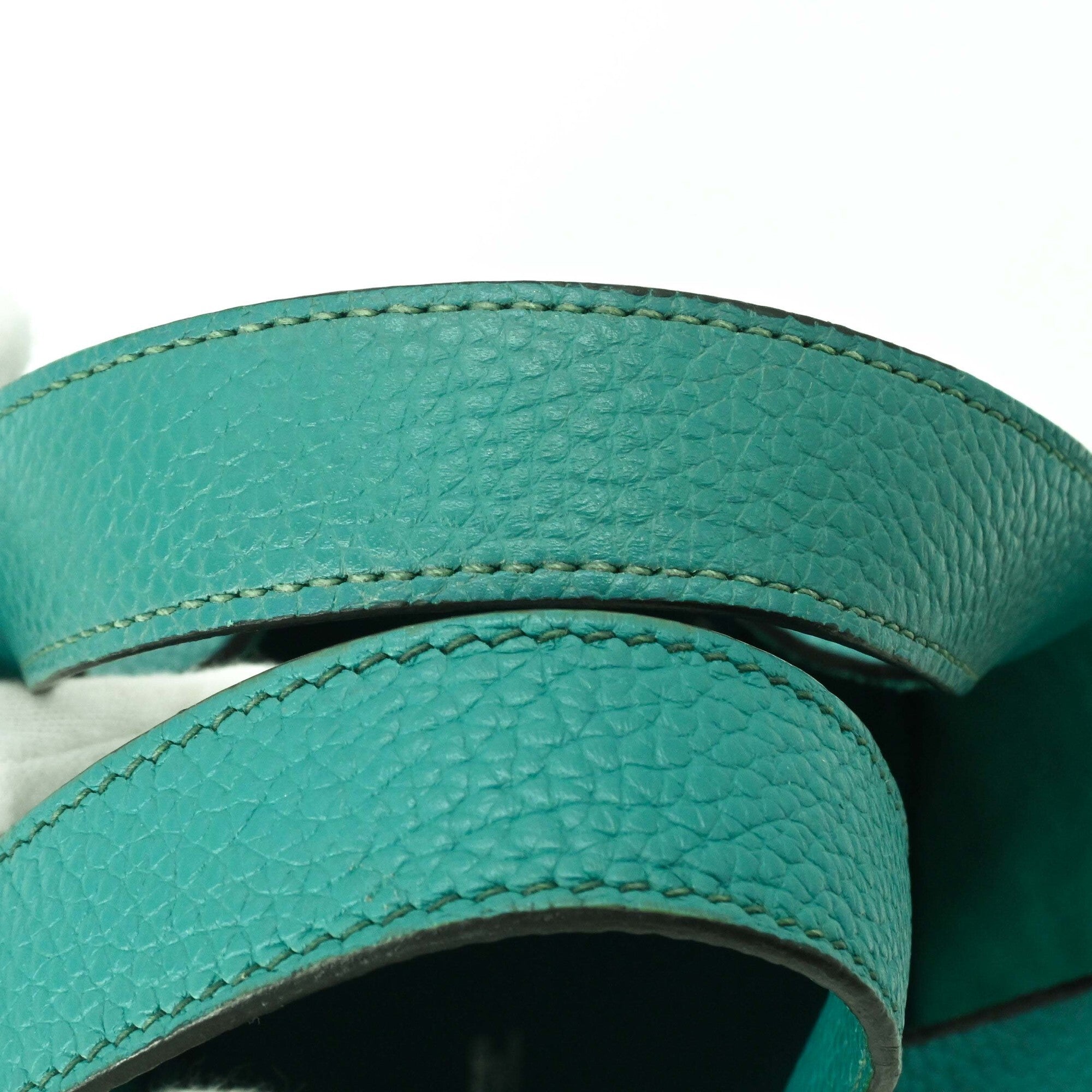 Hermes Green Taurillon Clemence Leather Handbag (Pre-Owned)