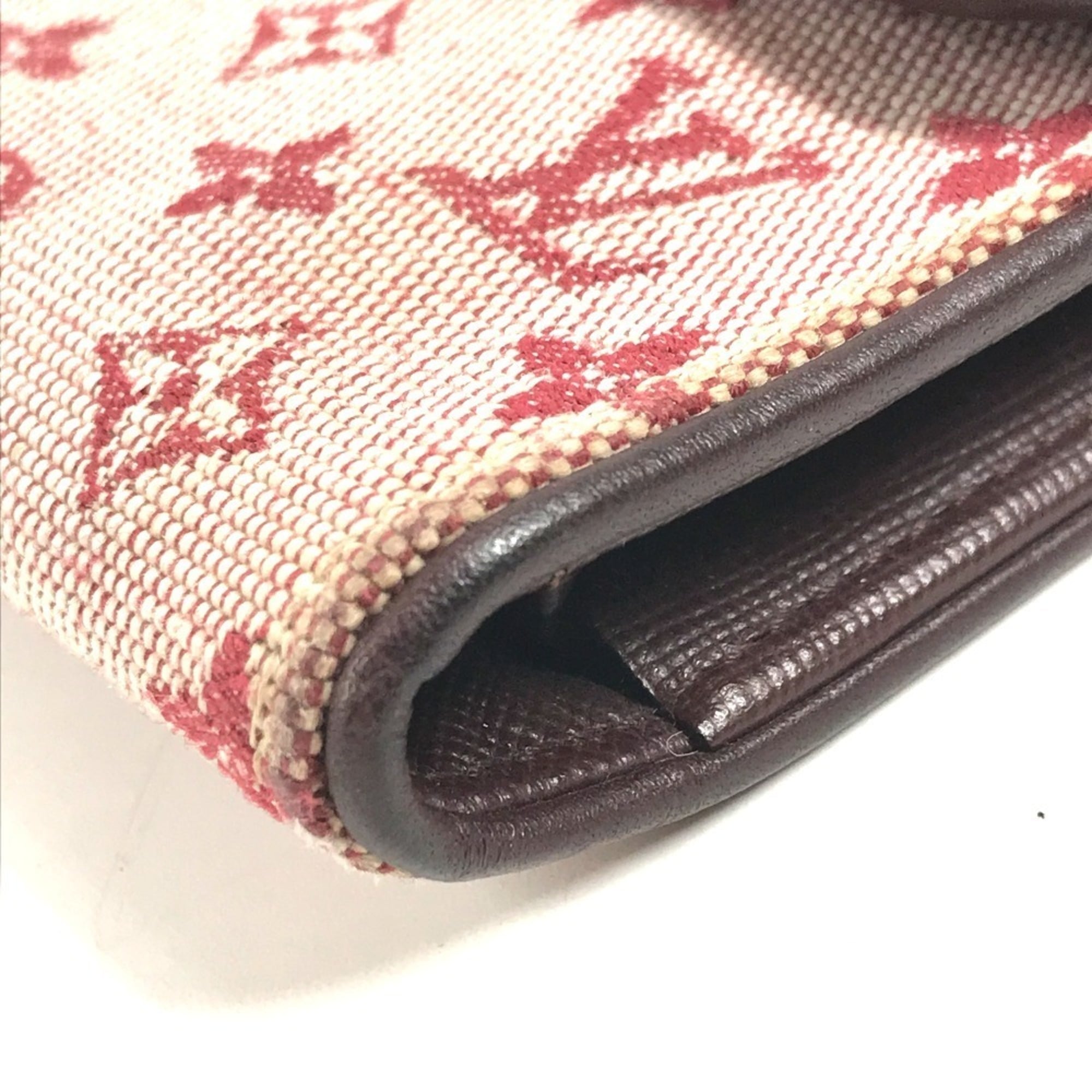 Louis Vuitton Cherry Cherry Red Galle Monogram Red Color Monogram Mini Long Wallet (Bi-Fold) (Pre-Owned)