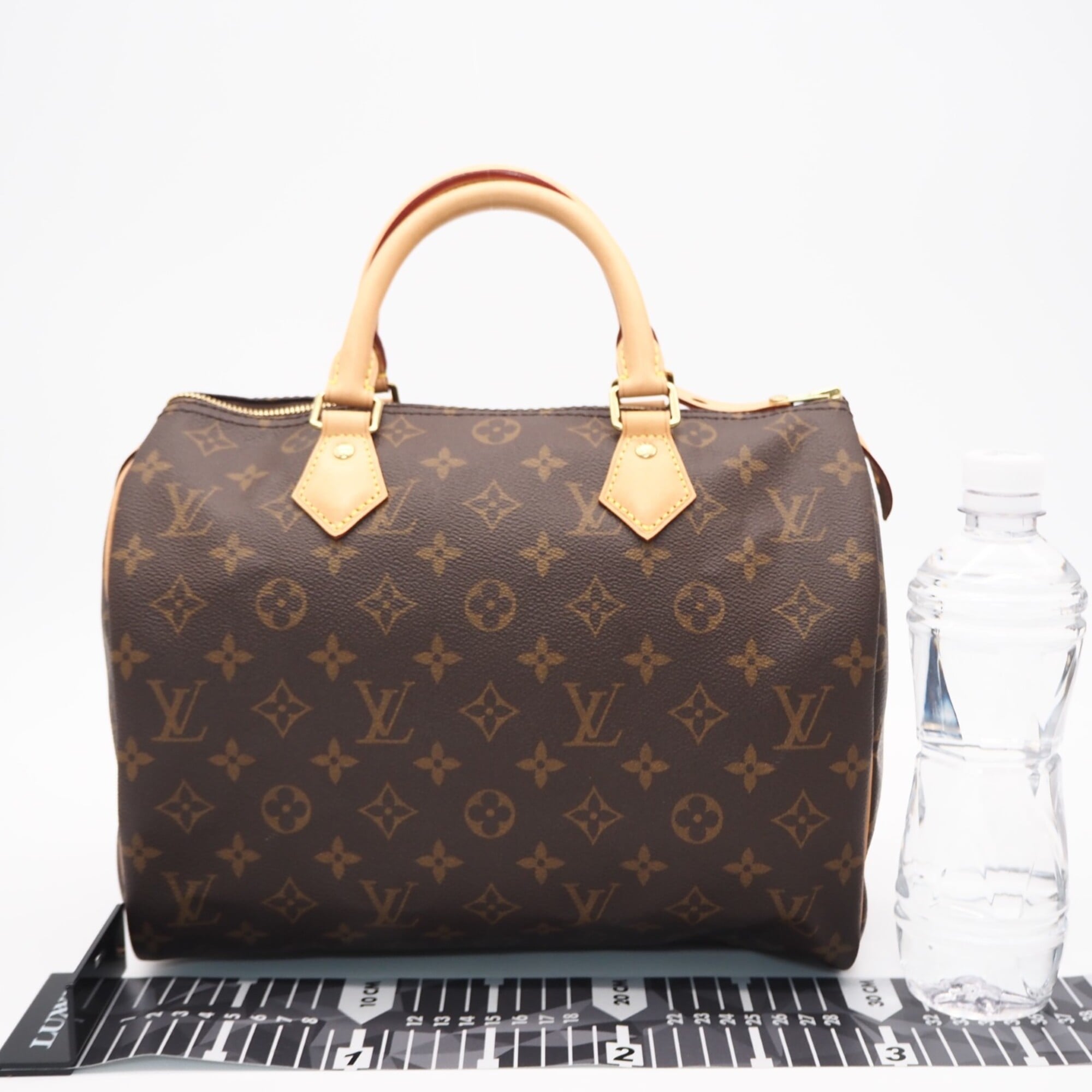 Louis Vuitton Beige Brown Coated Canvas Handbag (Pre-Owned)