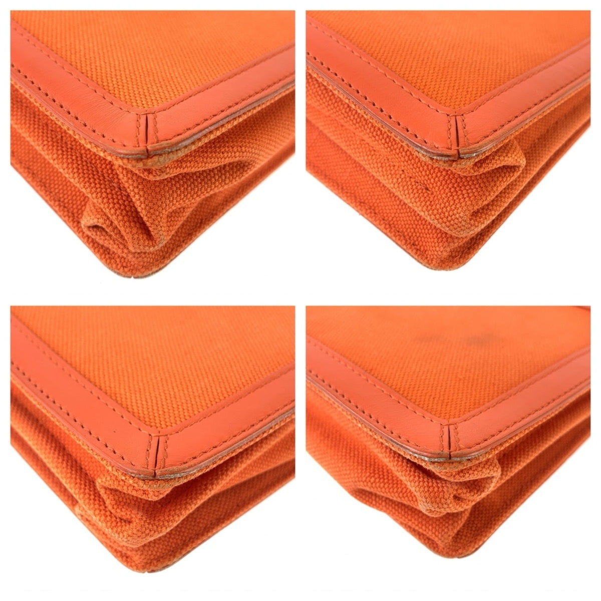 Balenciaga Orange Leather Canvas Shoulder Bag (Pre-Owned)