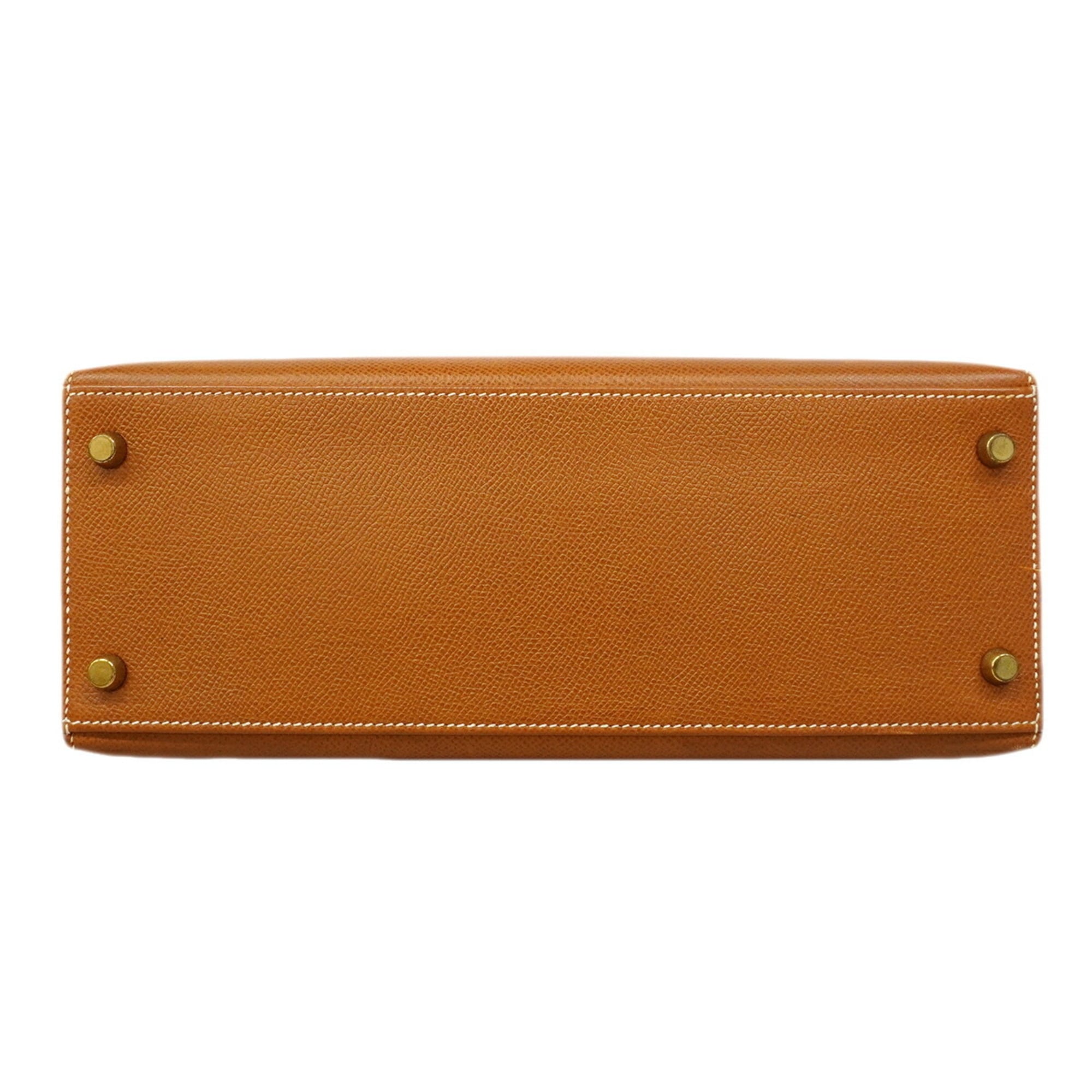 Hermes Gold Courchevel Leather Handbag (Pre-Owned)
