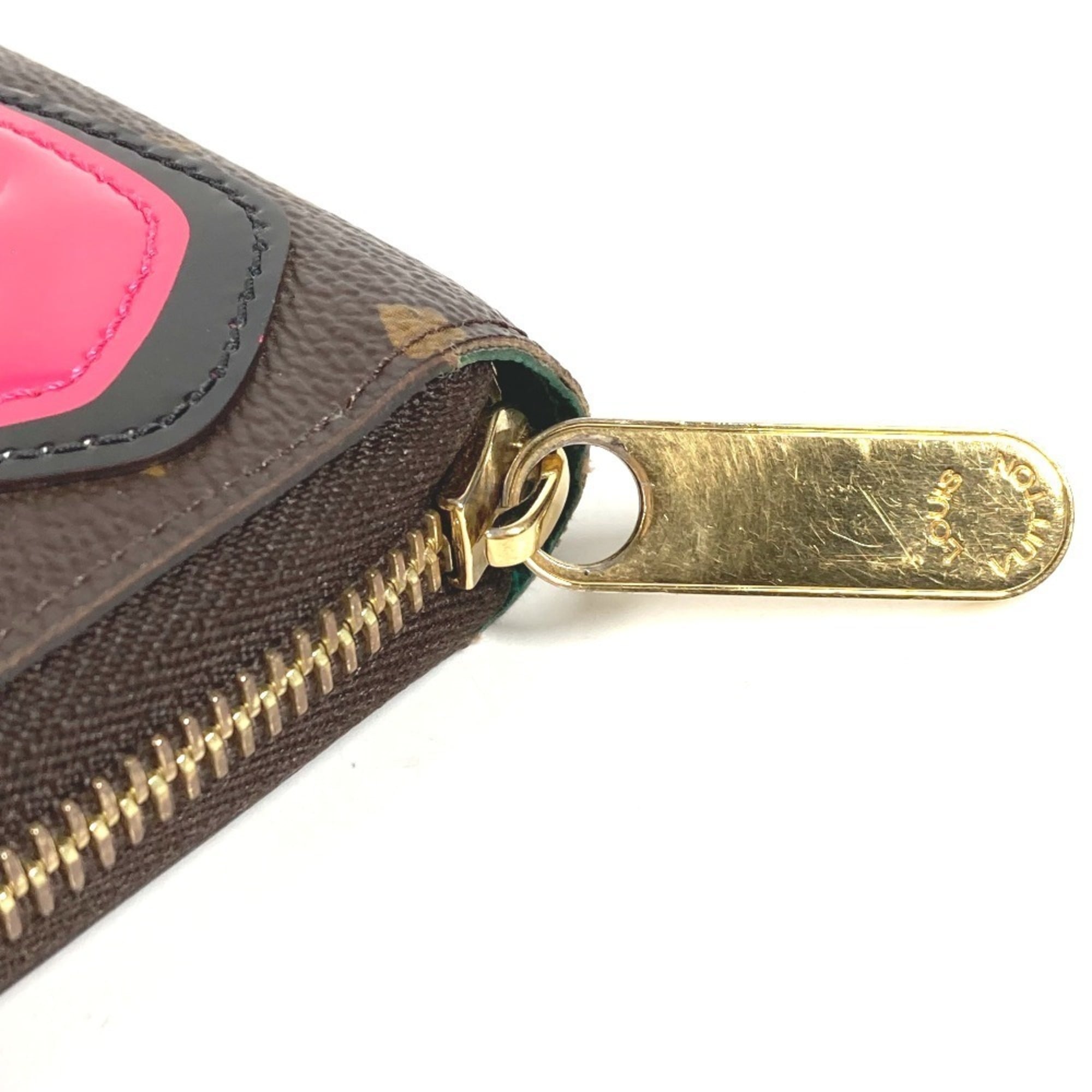 Louis Vuitton Brown Pink Monogram Long Wallet (Bi-Fold) (Pre-Owned)