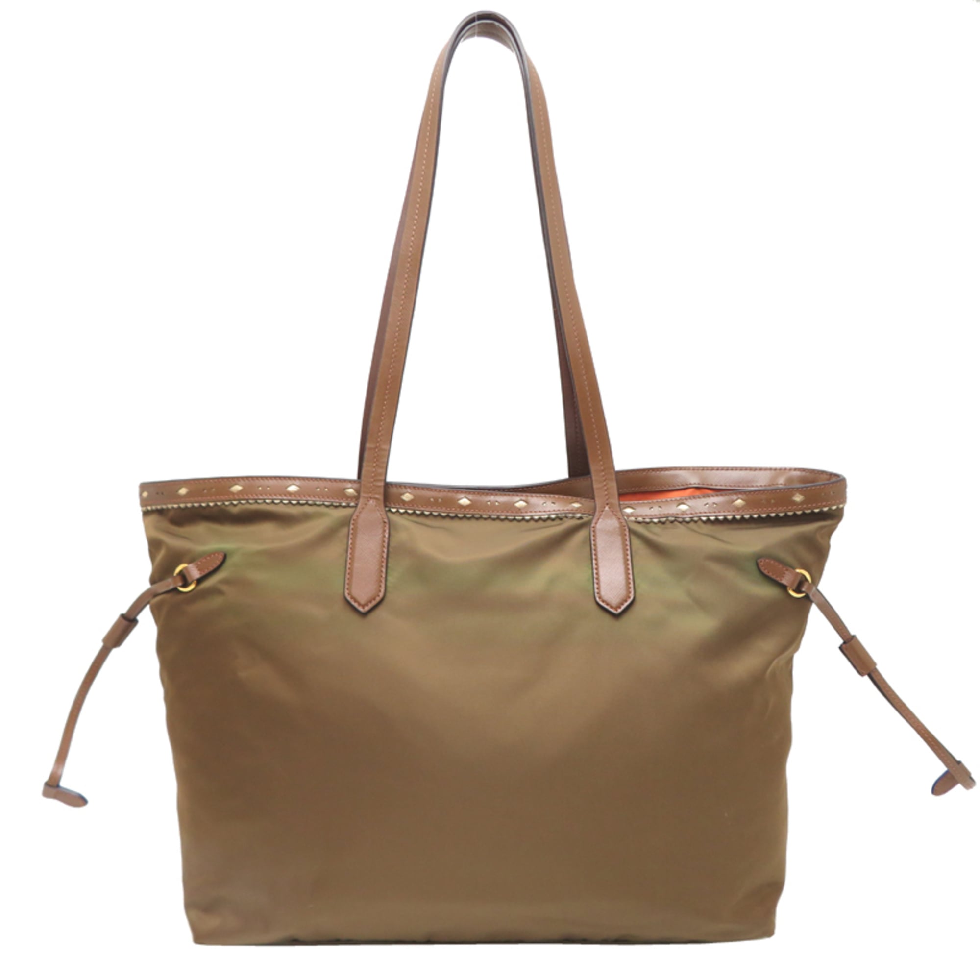 Prada Khaki Nylon Tote Bag (Pre-Owned)
