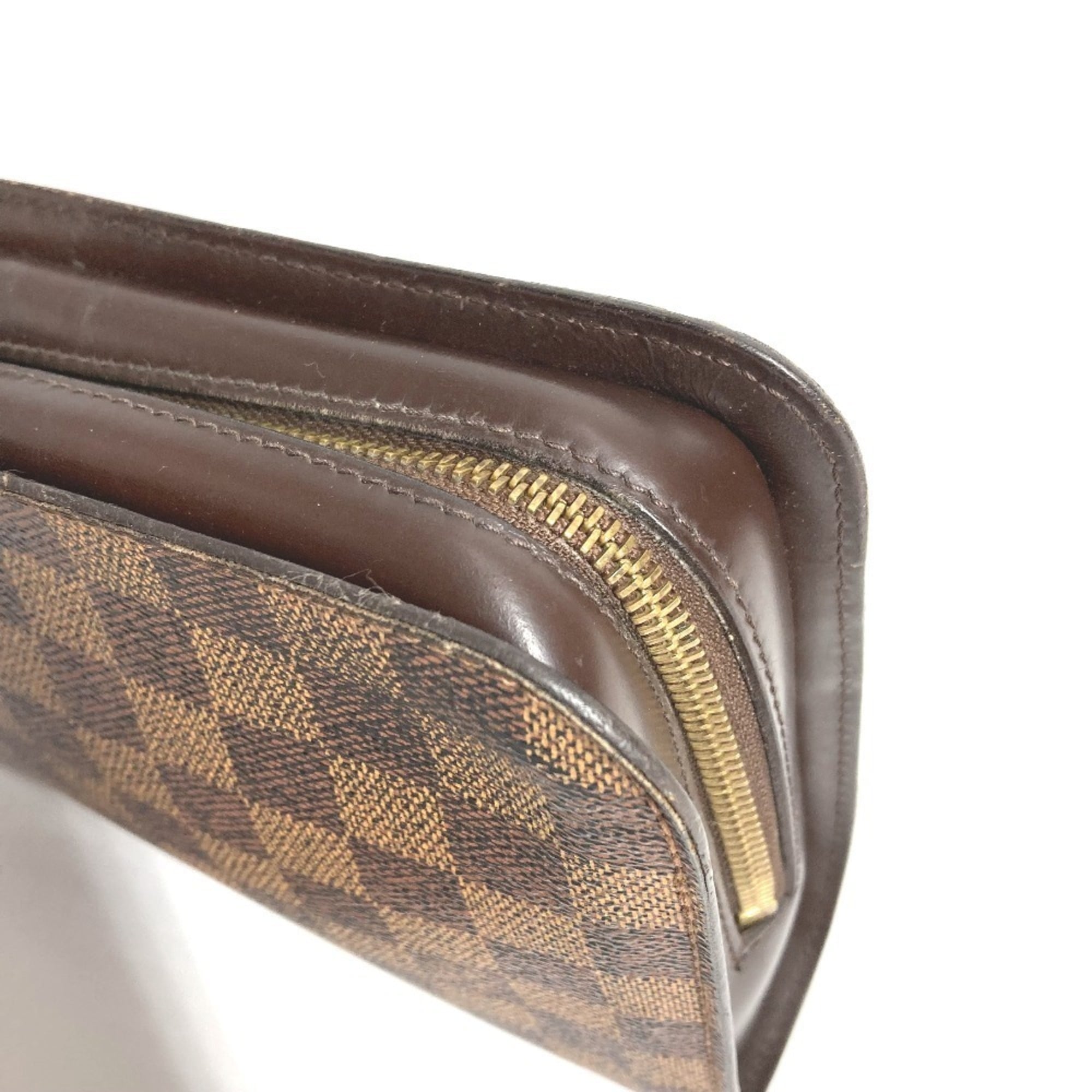 Louis Vuitton Brown Damier Canvas Ebene Damier Canvas Clutch Bag Pouch (Pre-Owned)