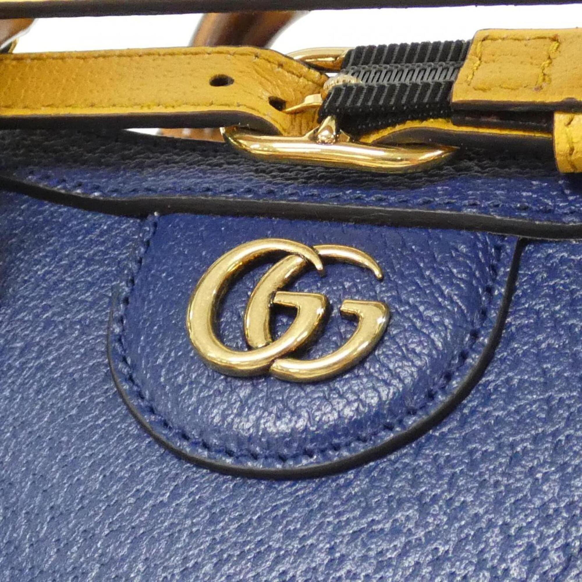 Gucci Royal Blue Leather Handbag (Pre-Owned)
