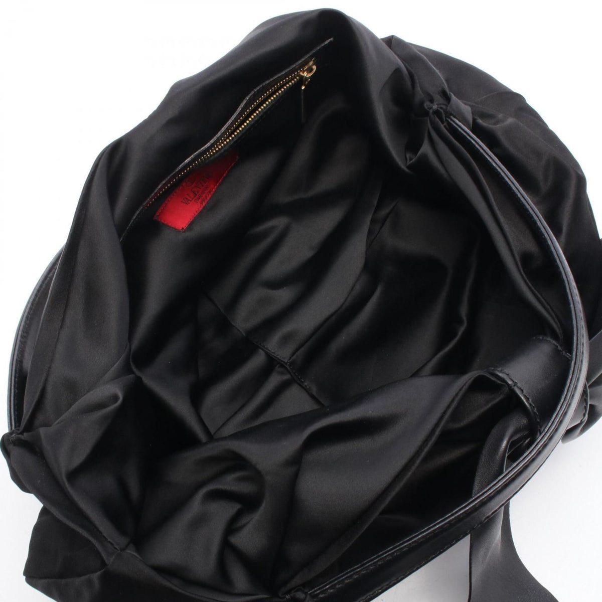 Valentino Black Nylon Leather Handbag Shoulder Bag (Pre-Owned)