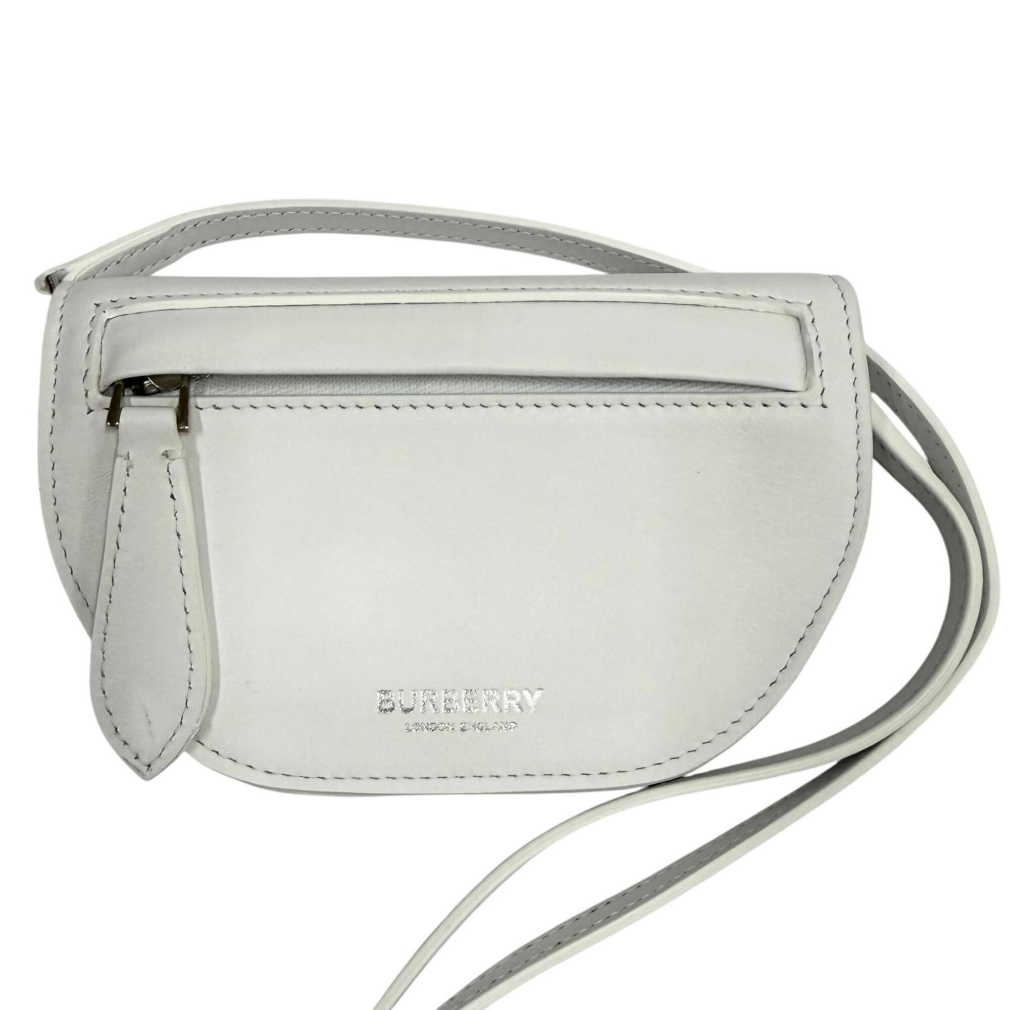 Burberry White Leather Pochette Shoulder Bag (Pre-Owned)