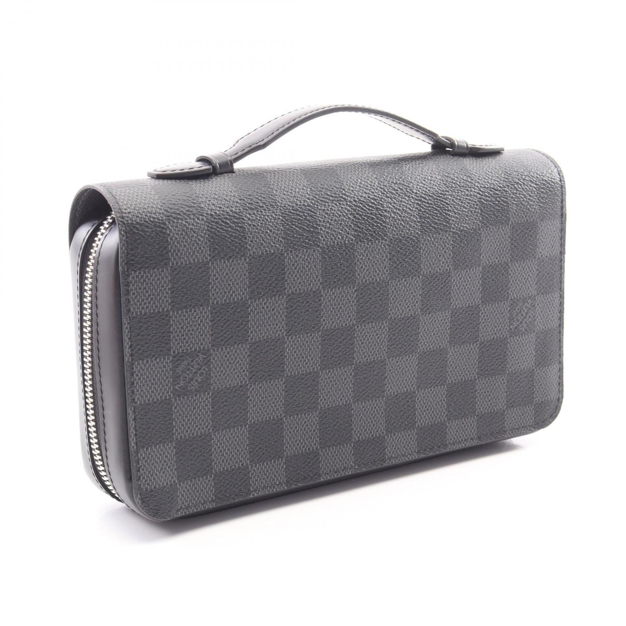 Louis Vuitton Black Damier Graphite Leather Pvc Long Wallet (Bi-Fold) (Pre-Owned)