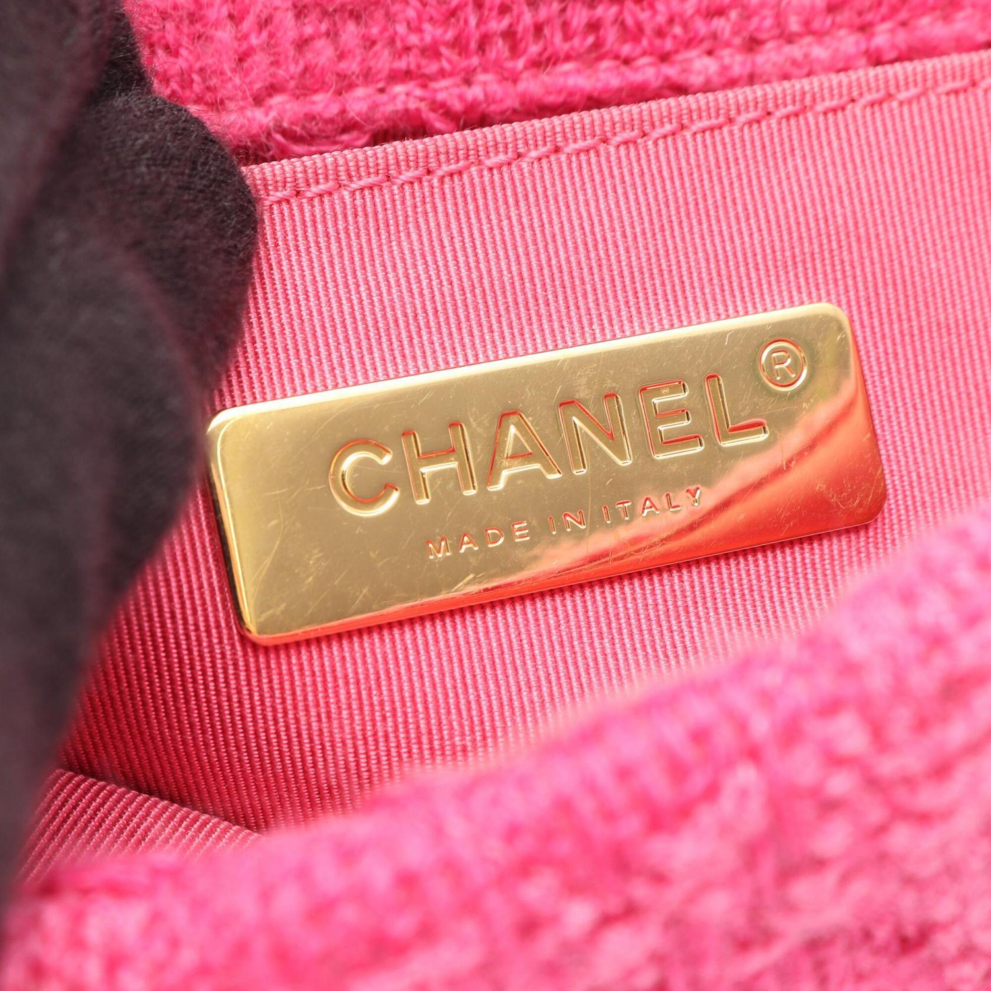 Chanel Pink Fabric Leather Fanny Pack Handbag (Pre-Owned)