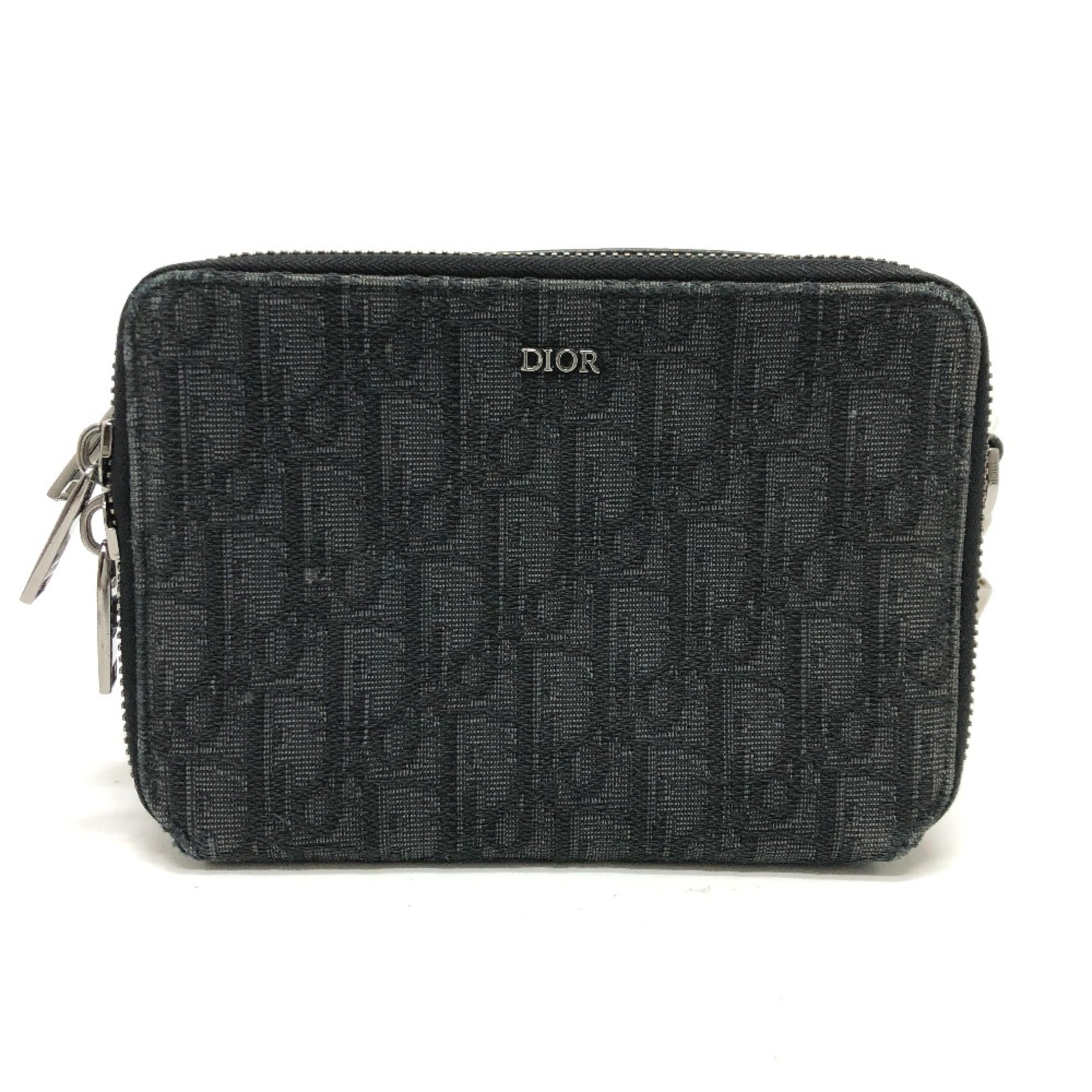 Christian Dior Navy Cloth Shoulder Bag (Pre-Owned)