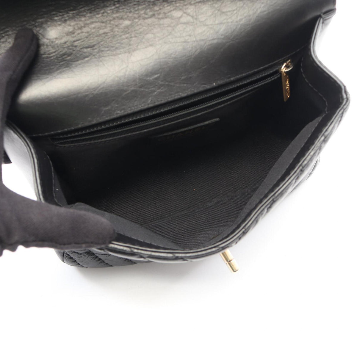 Chanel Black Leather Handbag Shoulder Bag (Pre-Owned)