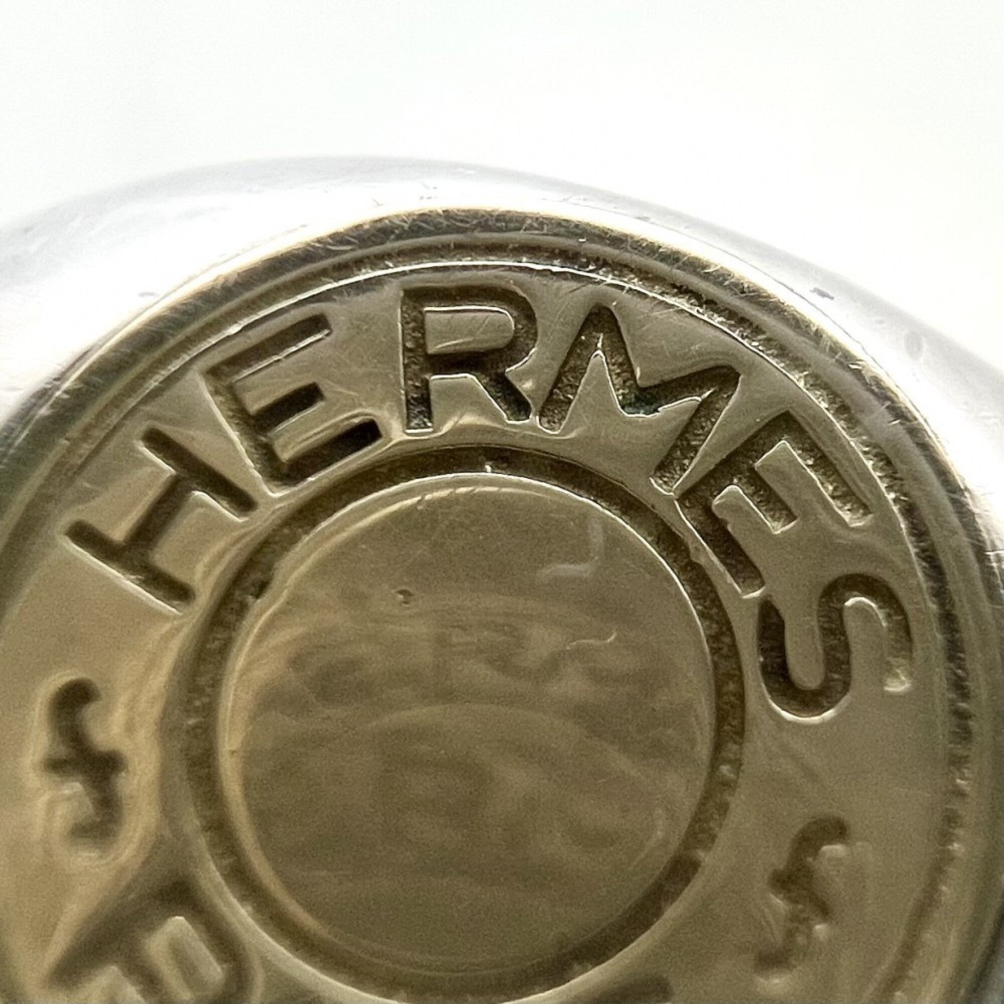 Hermes Gold (18K) Silver 925 Band Ring (Pre-Owned)