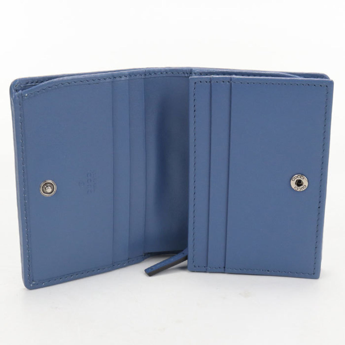 Gucci Blue Leather Wallet (Bi-Fold) (Pre-Owned)