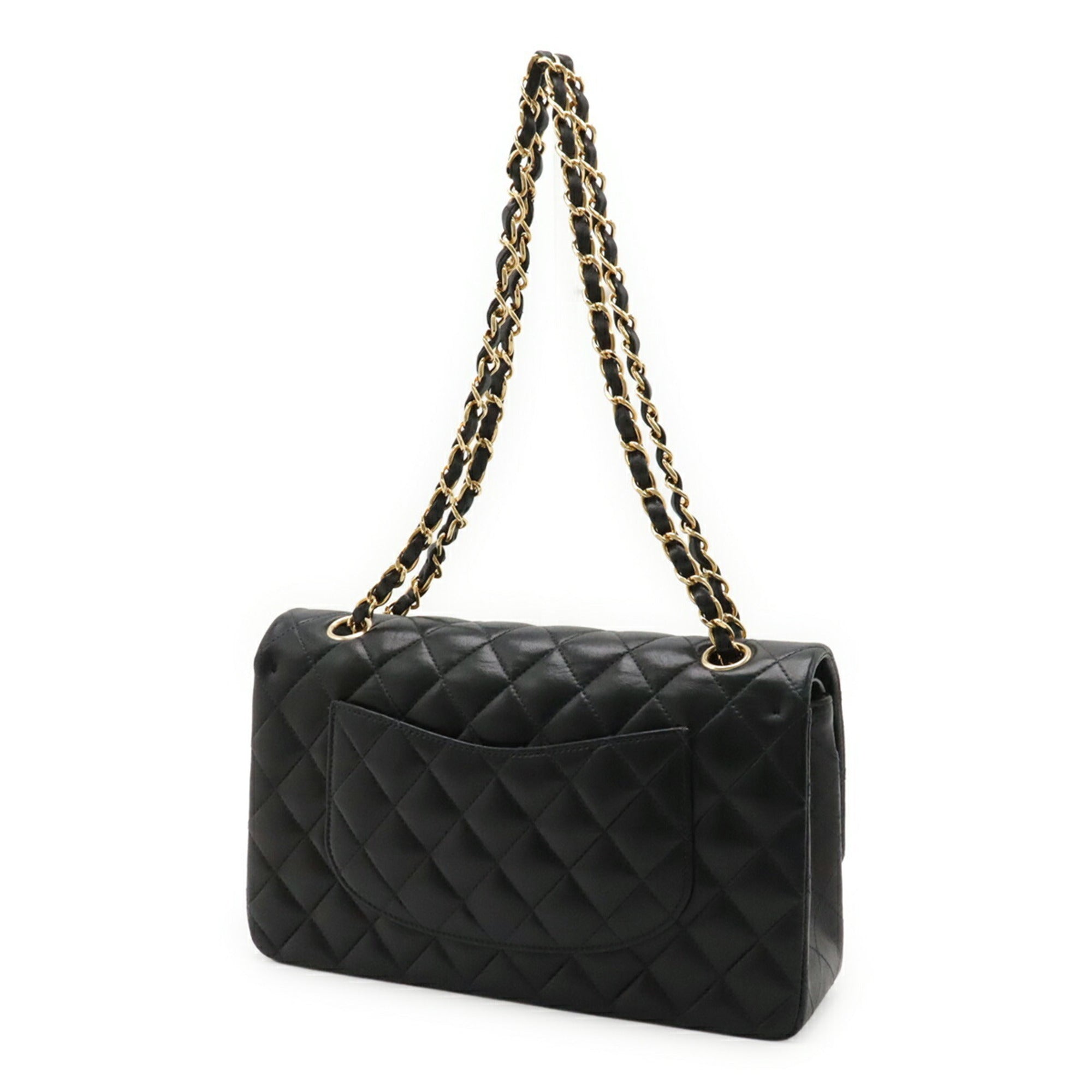 Chanel Matelasse Black Leather Shoulder Bag (Pre-Owned)