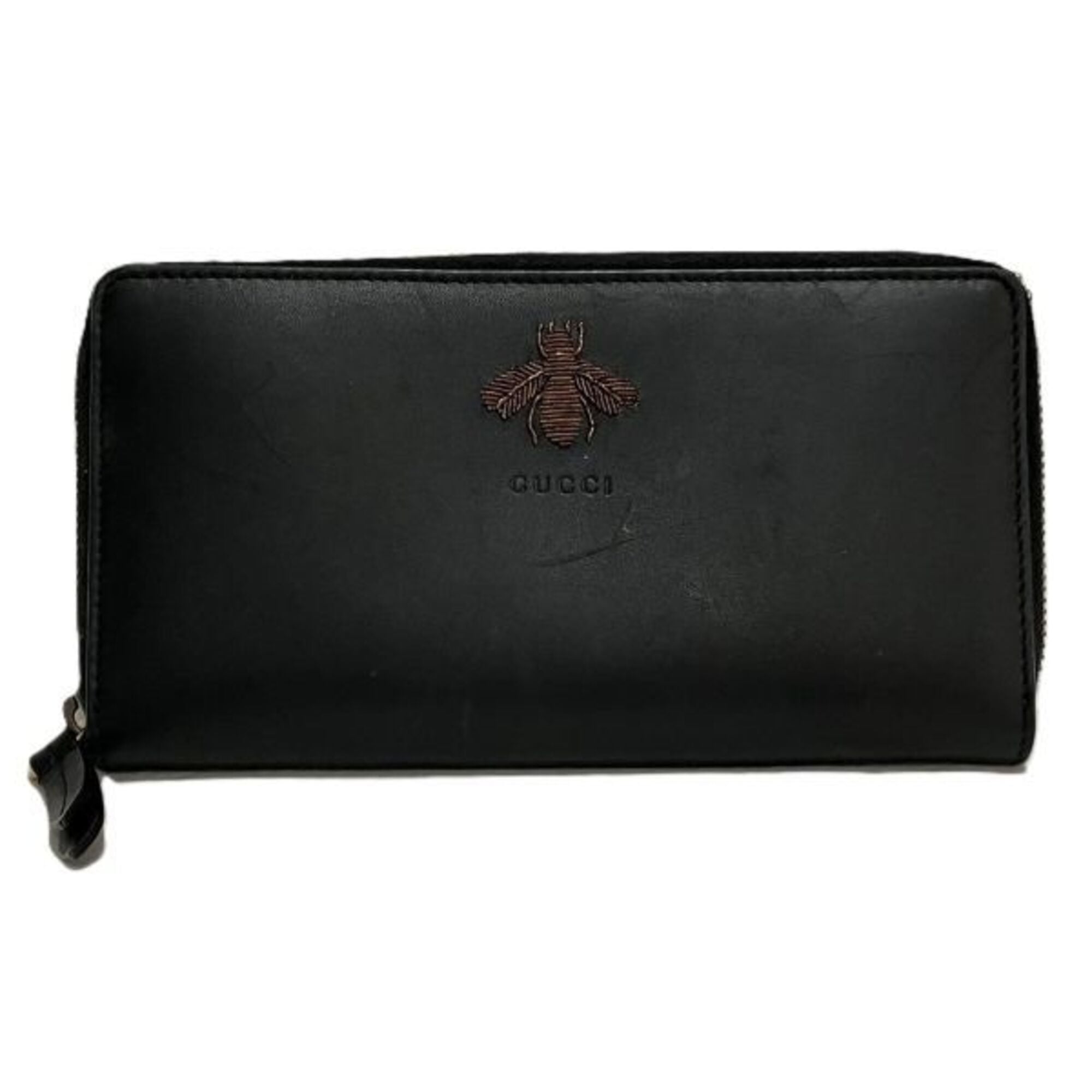 Gucci Black Leather Long Wallet (Bi-Fold) (Pre-Owned)