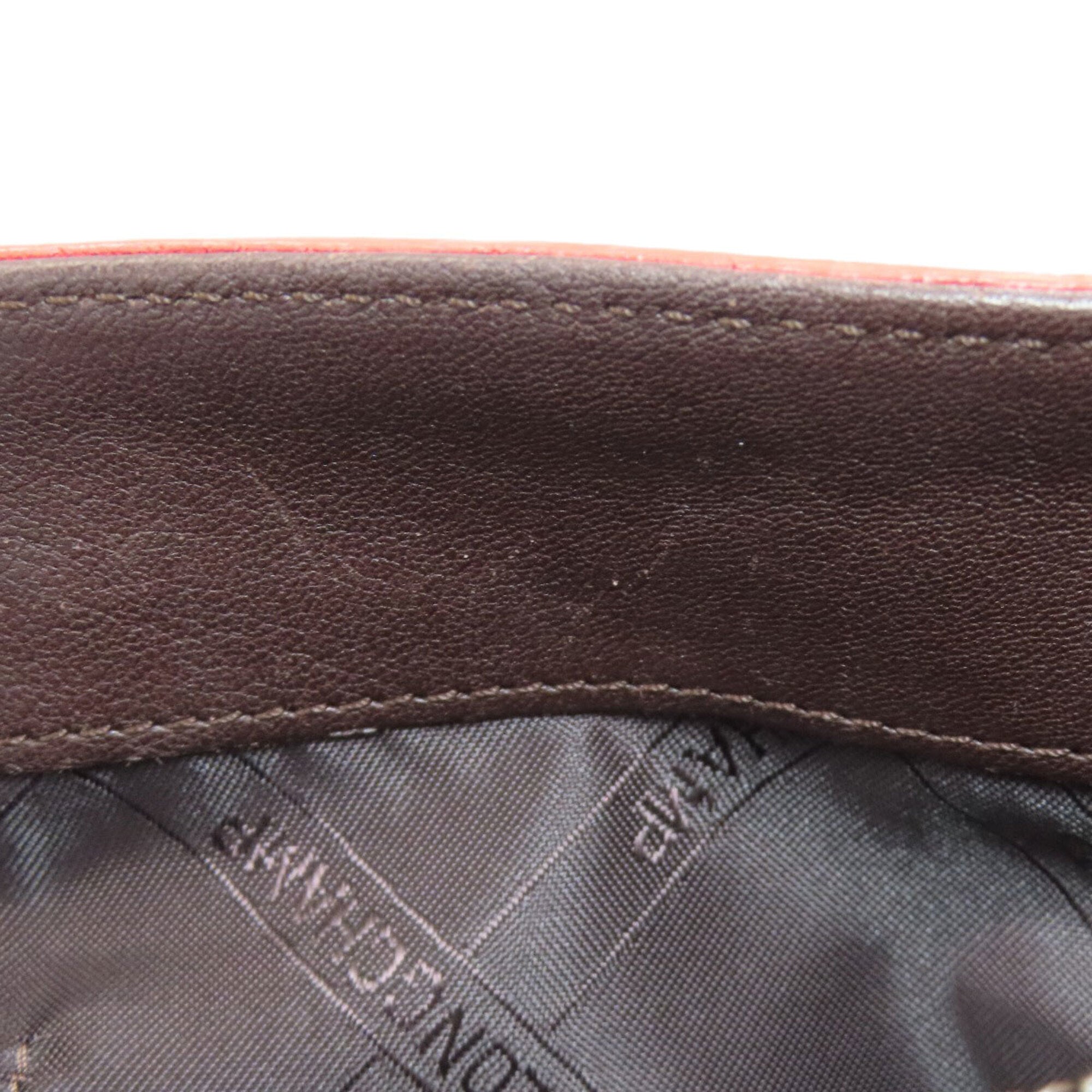 Longchamp Red Color Leather Handbag (Pre-Owned)