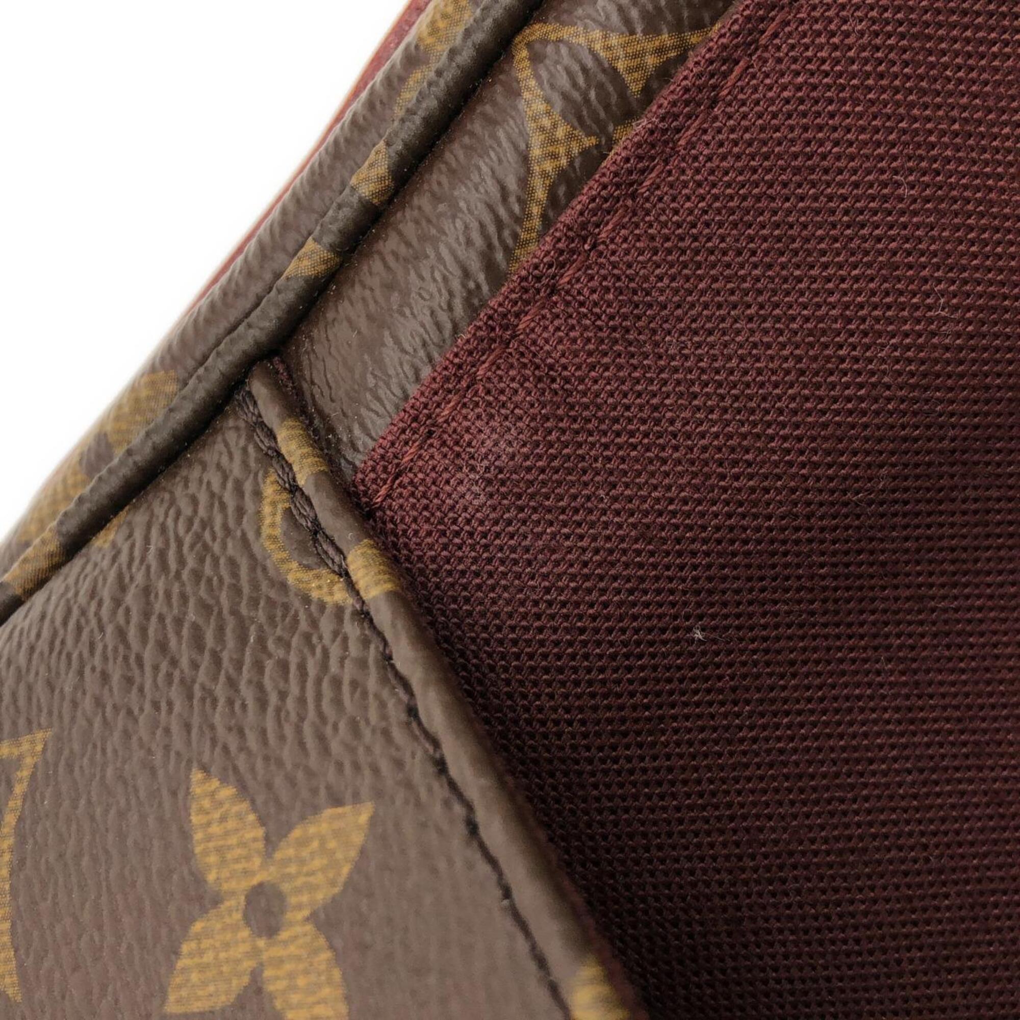 Louis Vuitton Marron Coated Canvas Shoulder Bag (Pre-Owned)