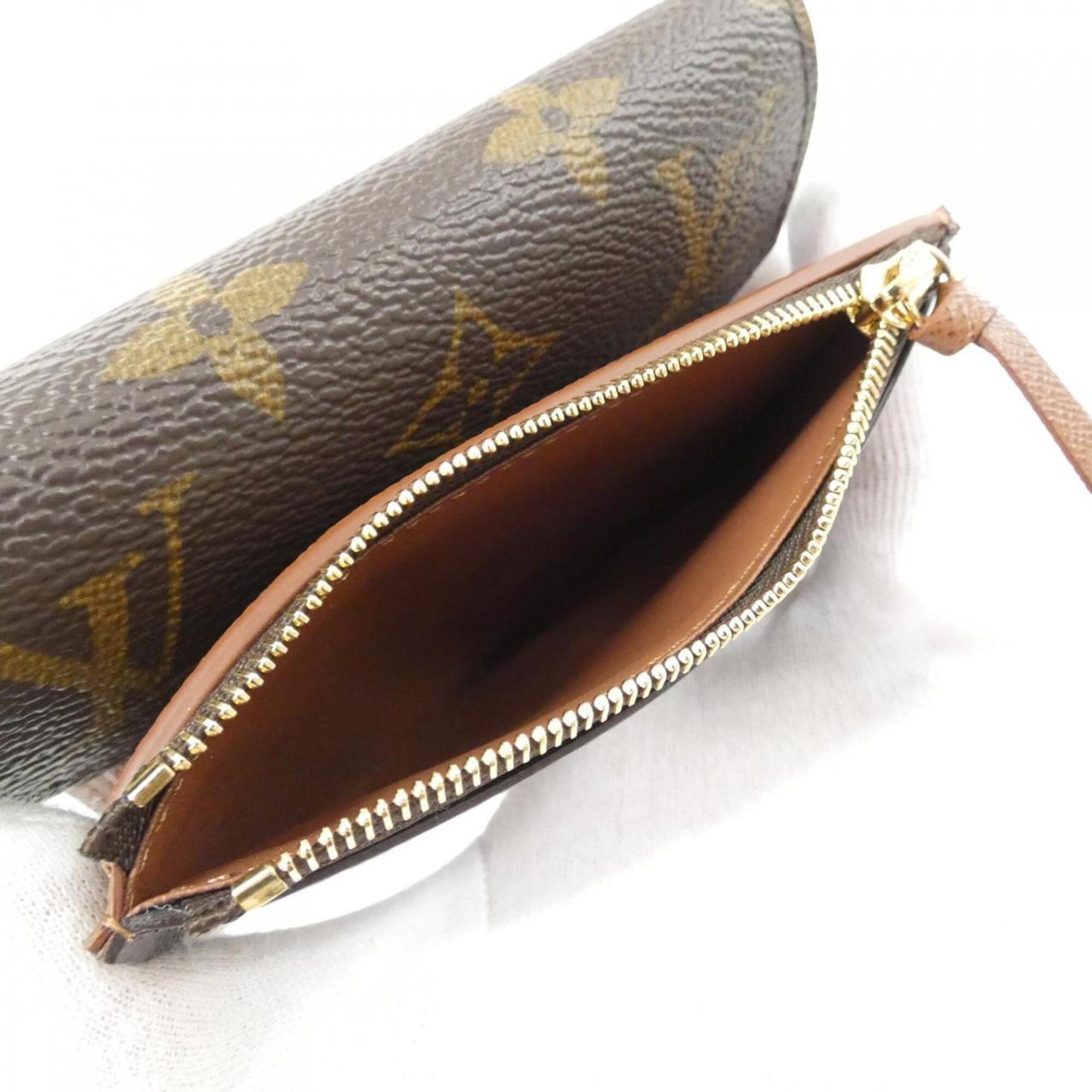 Louis Vuitton Marron Coated Canvas Wallet (Tri-Fold) (Pre-Owned)
