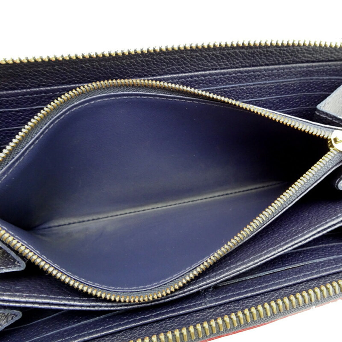 Louis Vuitton Marine Rouge Navy Monogram Empreinte Long Wallet (Bi-Fold) (Pre-Owned)