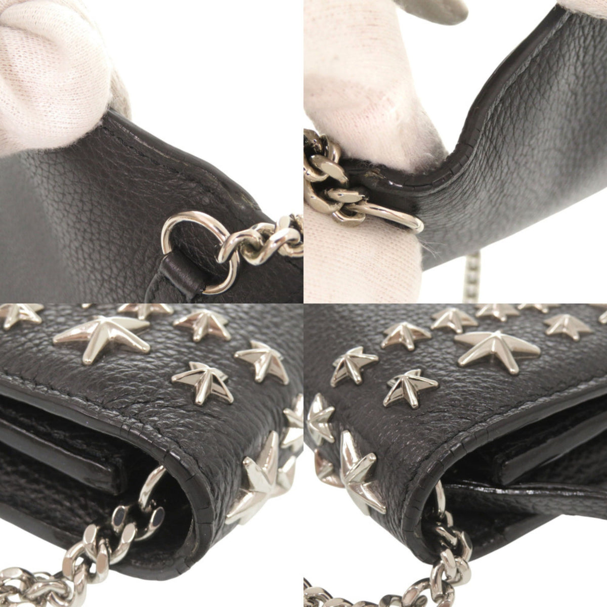 Jimmy Choo Black Leather Shoulder Bag (Pre-Owned)