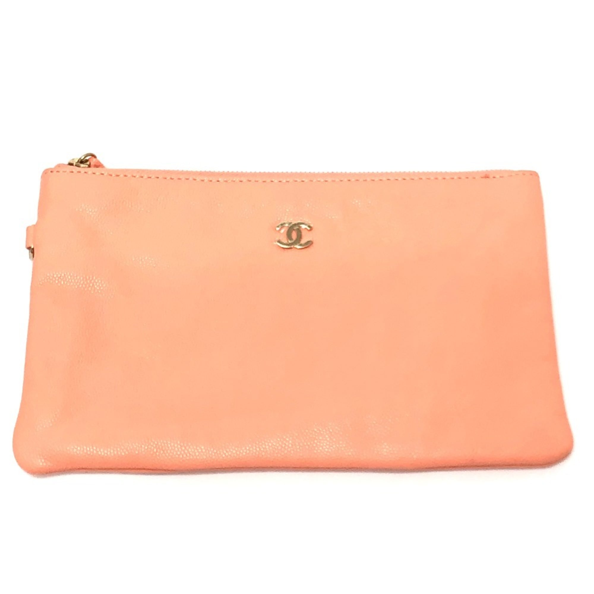Chanel Matelasse Coral Pink Grained Calfskin Handbag Shoulder Bag (Pre-Owned)