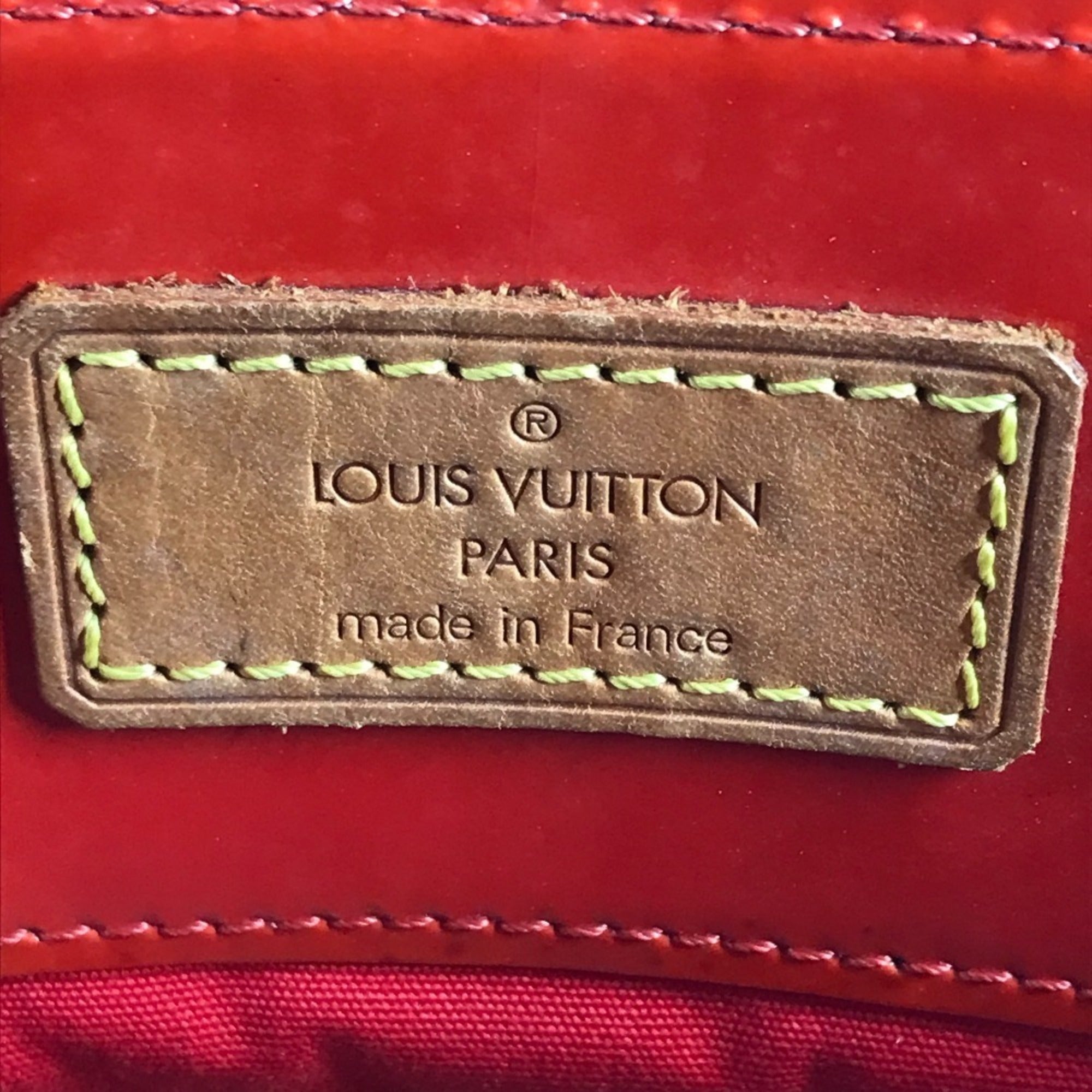 Louis Vuitton Red Color Rouge Monogram Vernis Shoulder Bag Tote Bag (Pre-Owned)