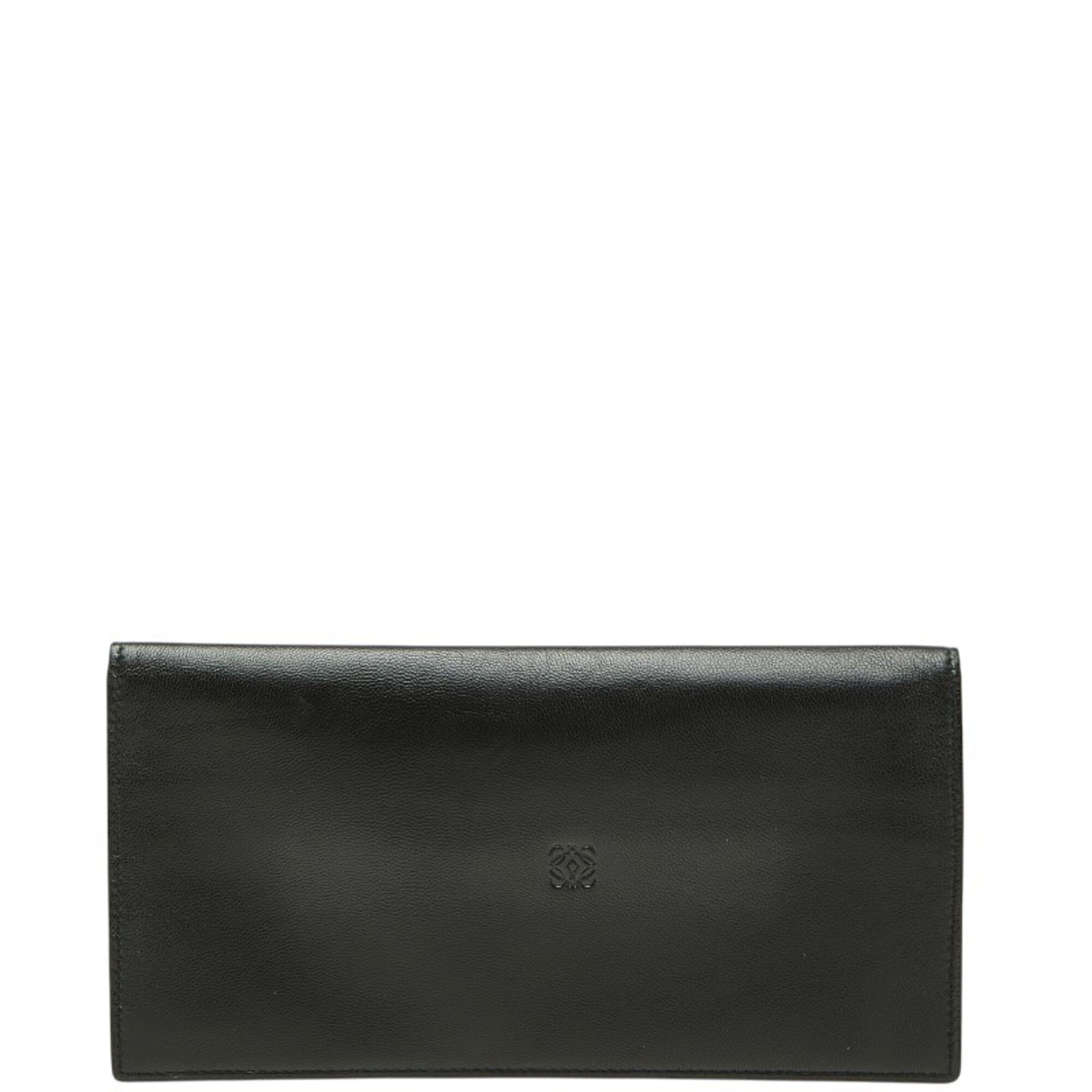 Loewe Black Leather Long Wallet (Bi-Fold) (Pre-Owned)