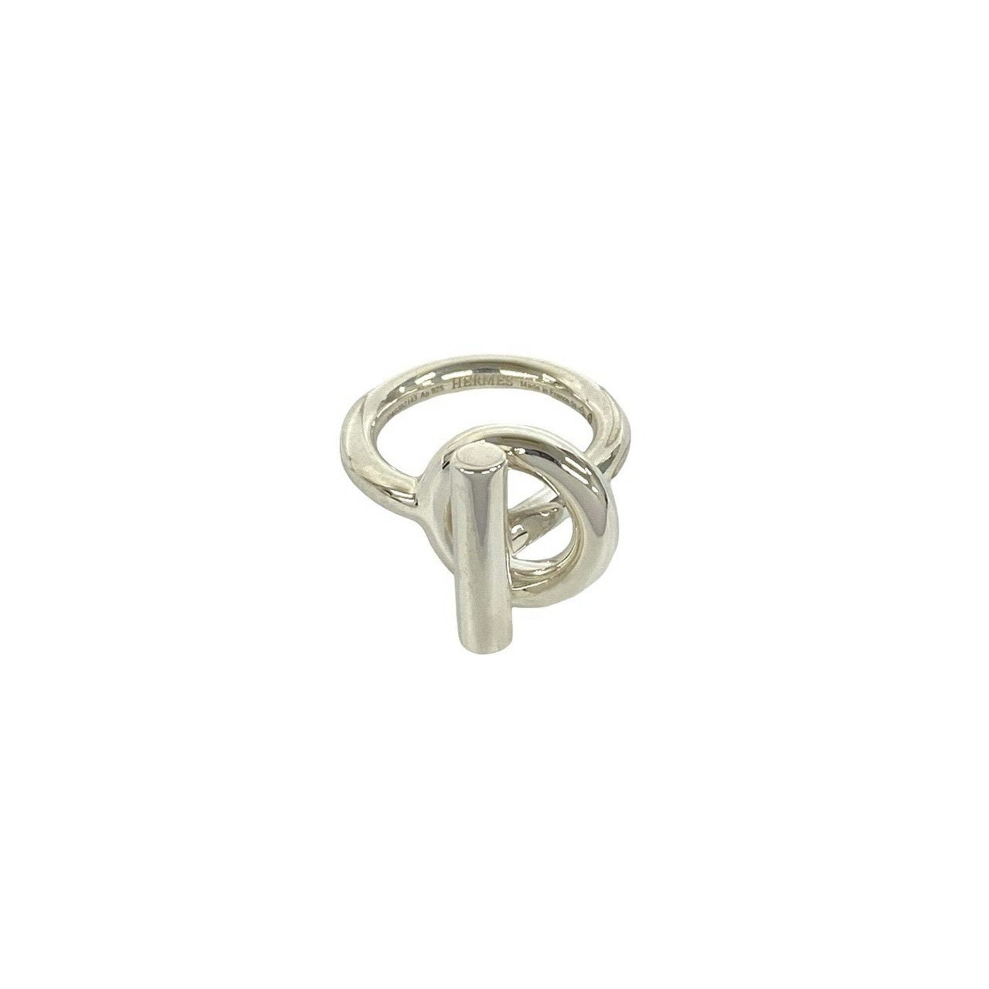 Hermes Silver Silver 925 Band Ring (Pre-Owned)