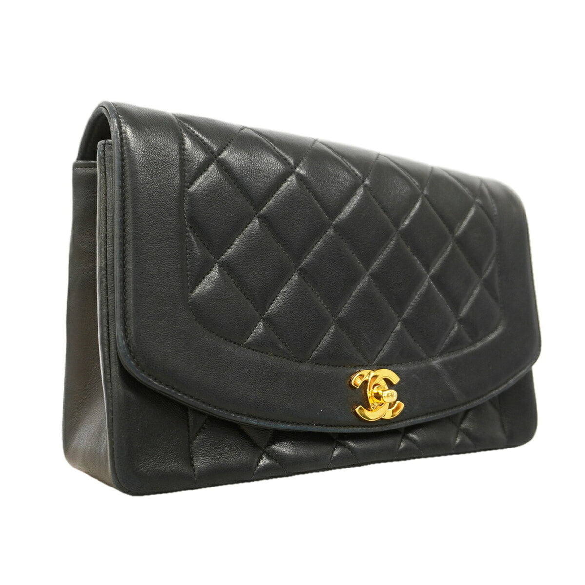 Chanel Black Leather Shoulder Bag (Pre-Owned)