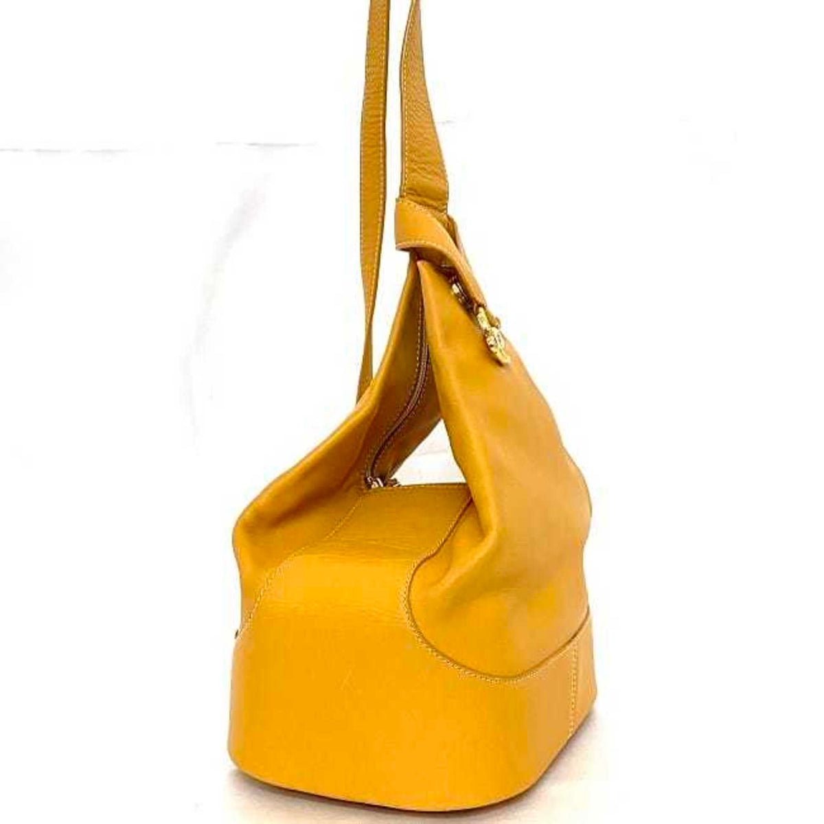Loewe Anton Orange Leather Pouch Shoulder Bag (Pre-Owned)