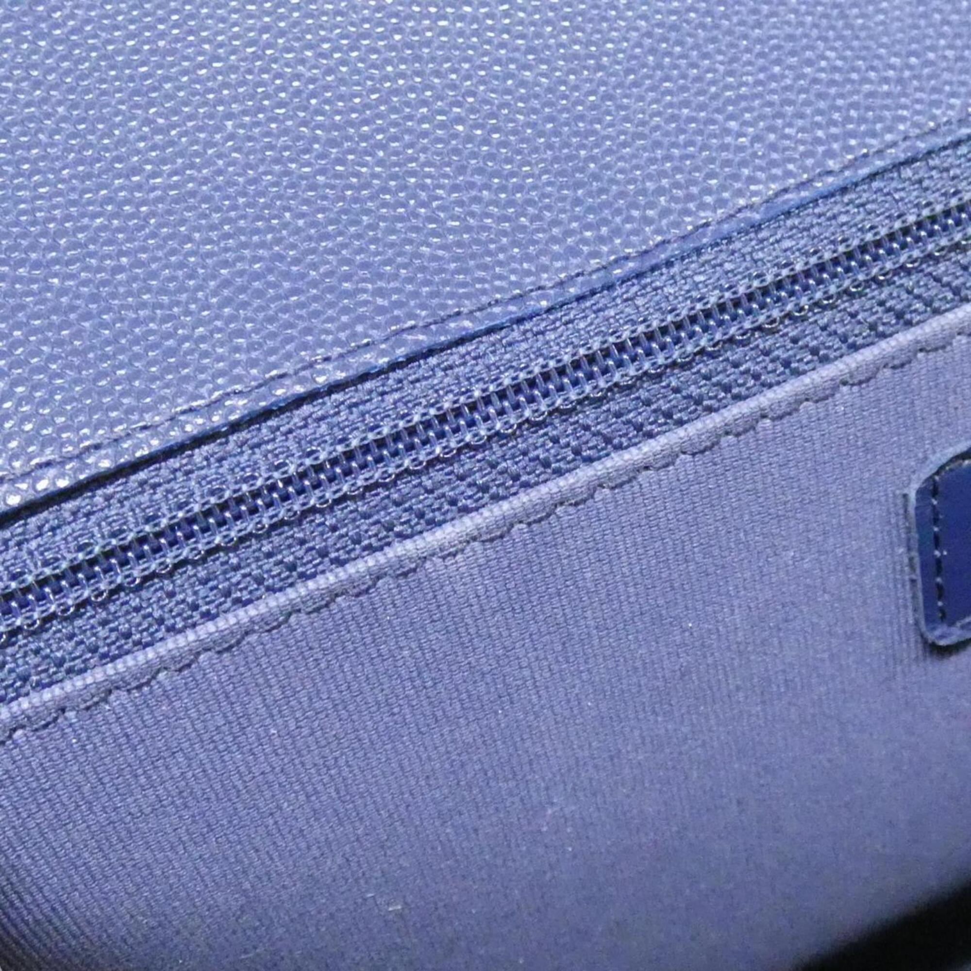 Chanel Navy Grained Calfskin Handbag (Pre-Owned)