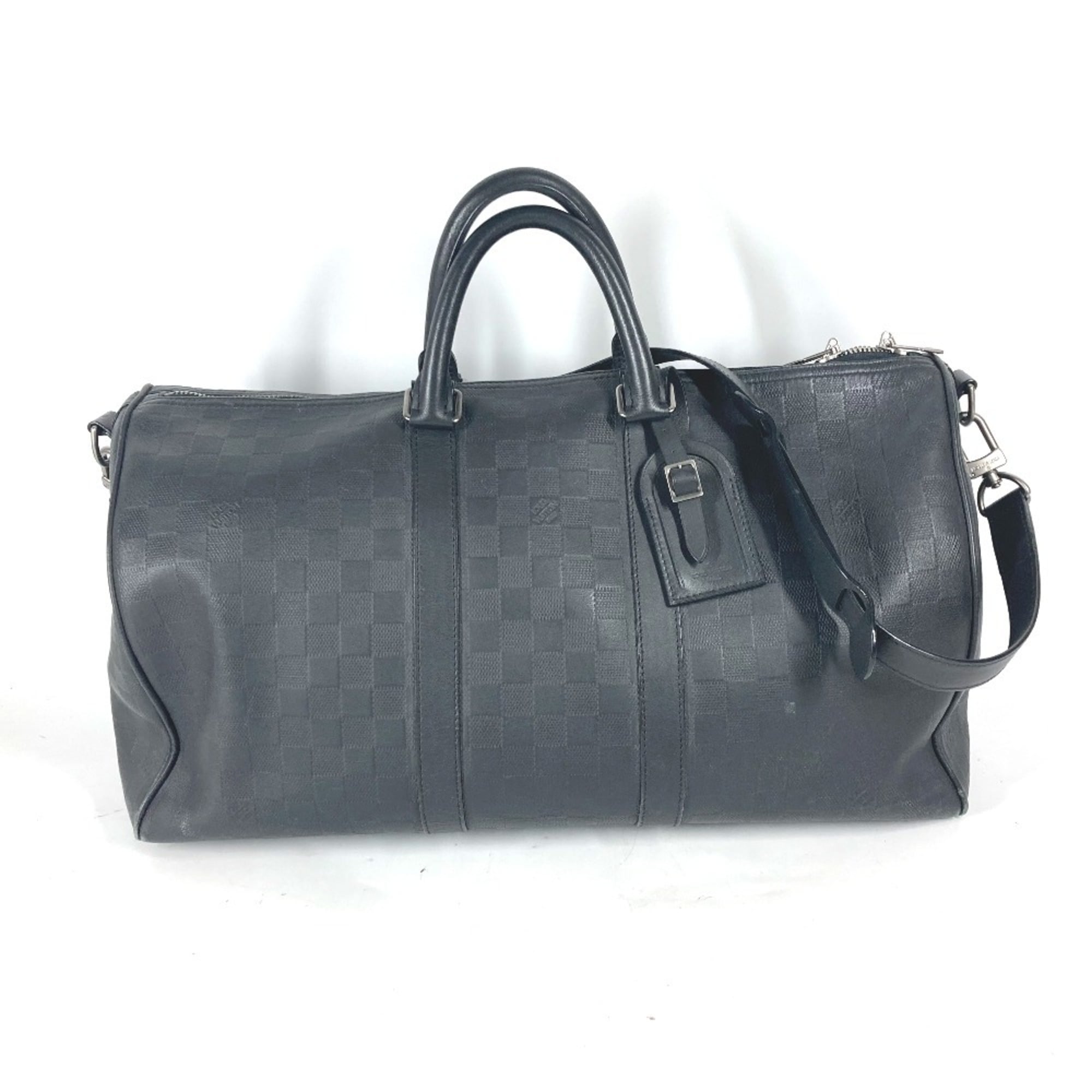 Louis Vuitton Black Onyx Damier Infini Boston Bag Shoulder Bag (Pre-Owned)
