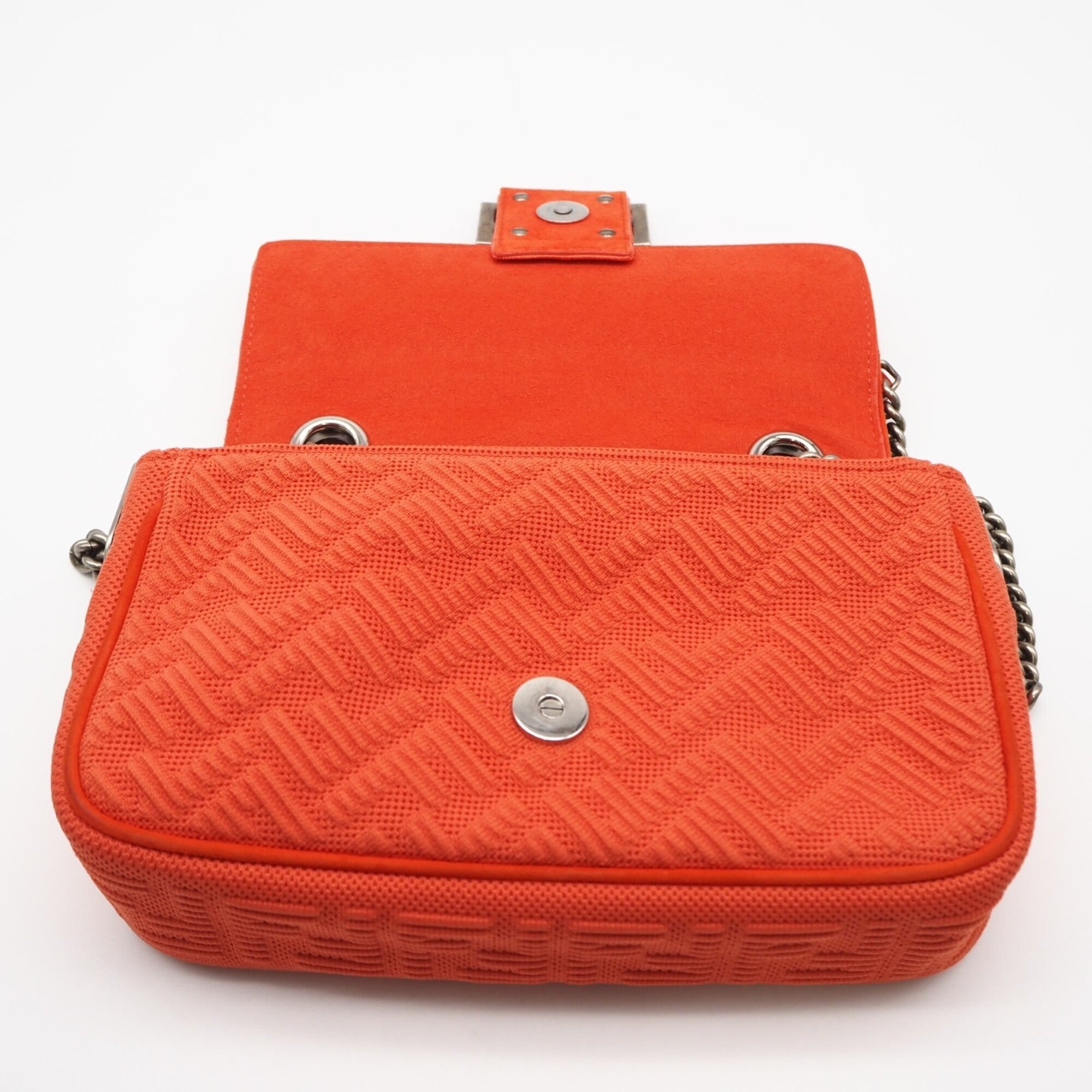 Fendi Orange Canvas Shoulder Bag (Pre-Owned)