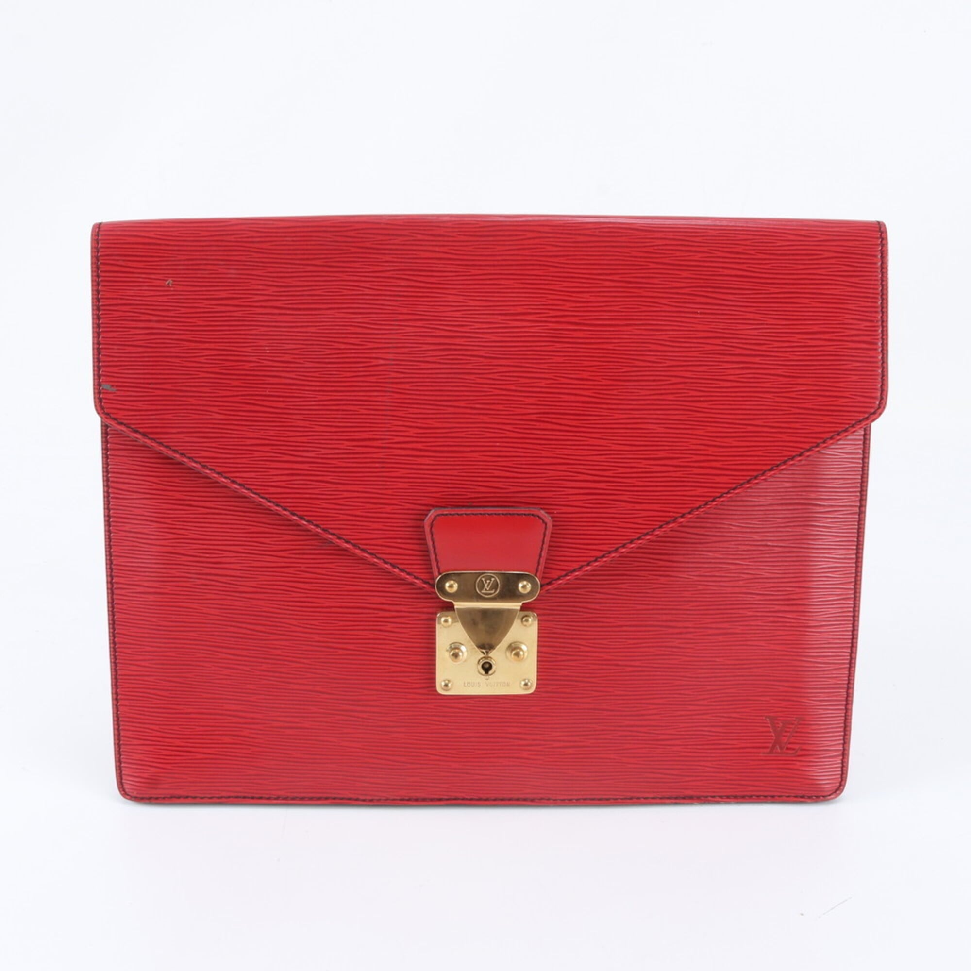 Louis Vuitton Castilian Red Leather Clutch Bag (Pre-Owned)