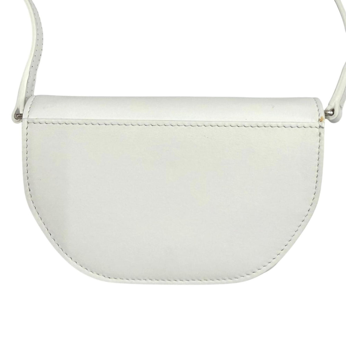 Burberry White Leather Pochette Shoulder Bag (Pre-Owned)