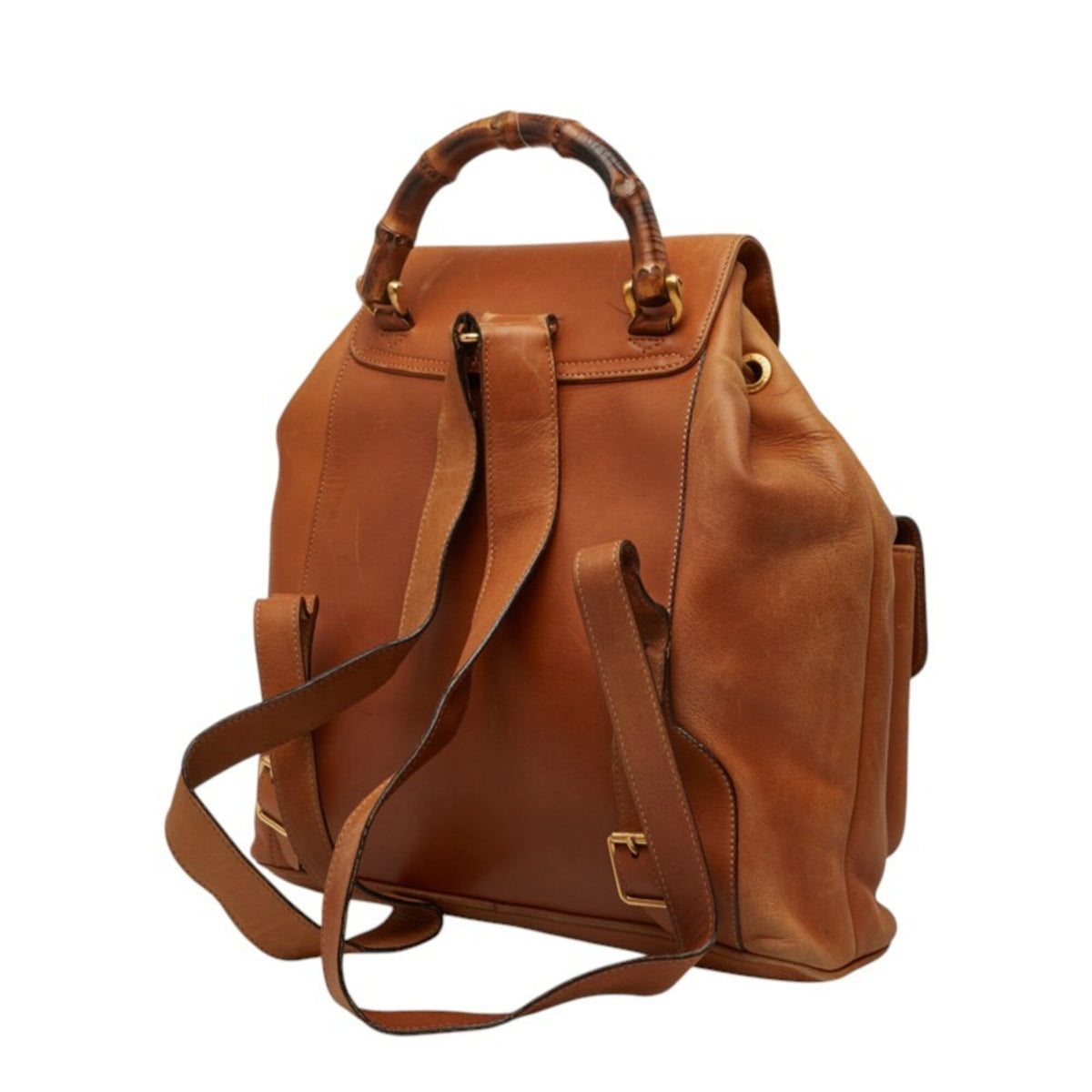 Gucci Brown Leather Backpack (Pre-Owned)
