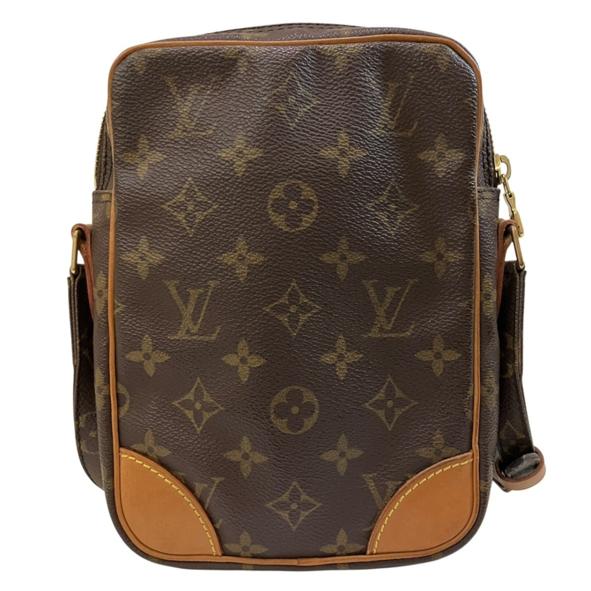 Louis Vuitton Brown Monogram Canvas Leather Shoulder Bag (Pre-Owned)
