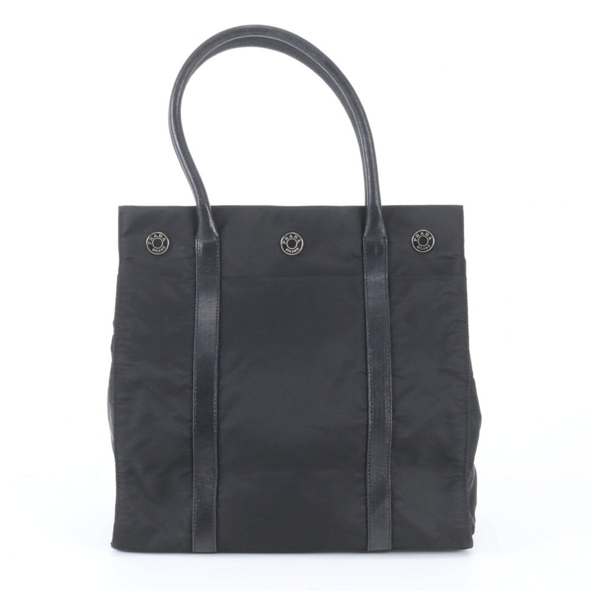 Prada Black Nylon Handbag Tote Bag (Pre-Owned)