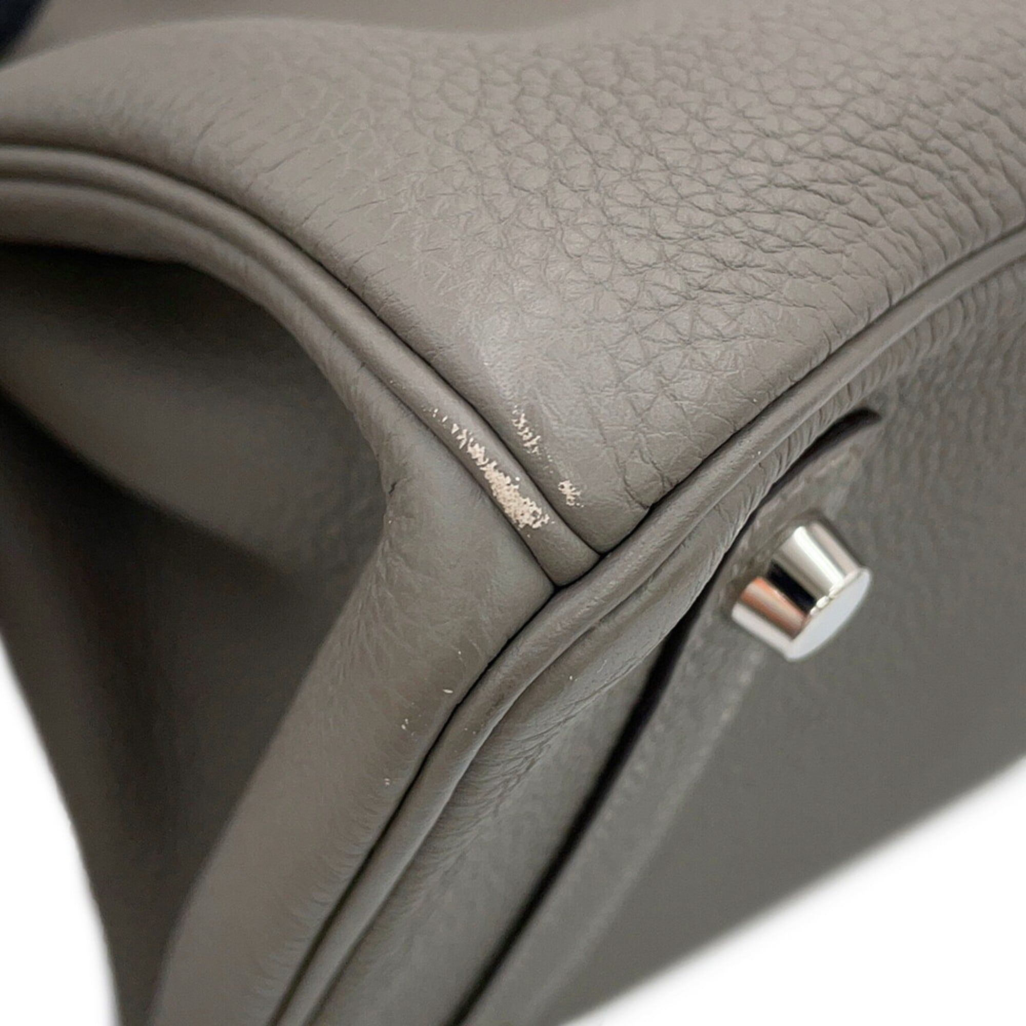 Hermes Birkin Silver Togo Leather Handbag (Pre-Owned)