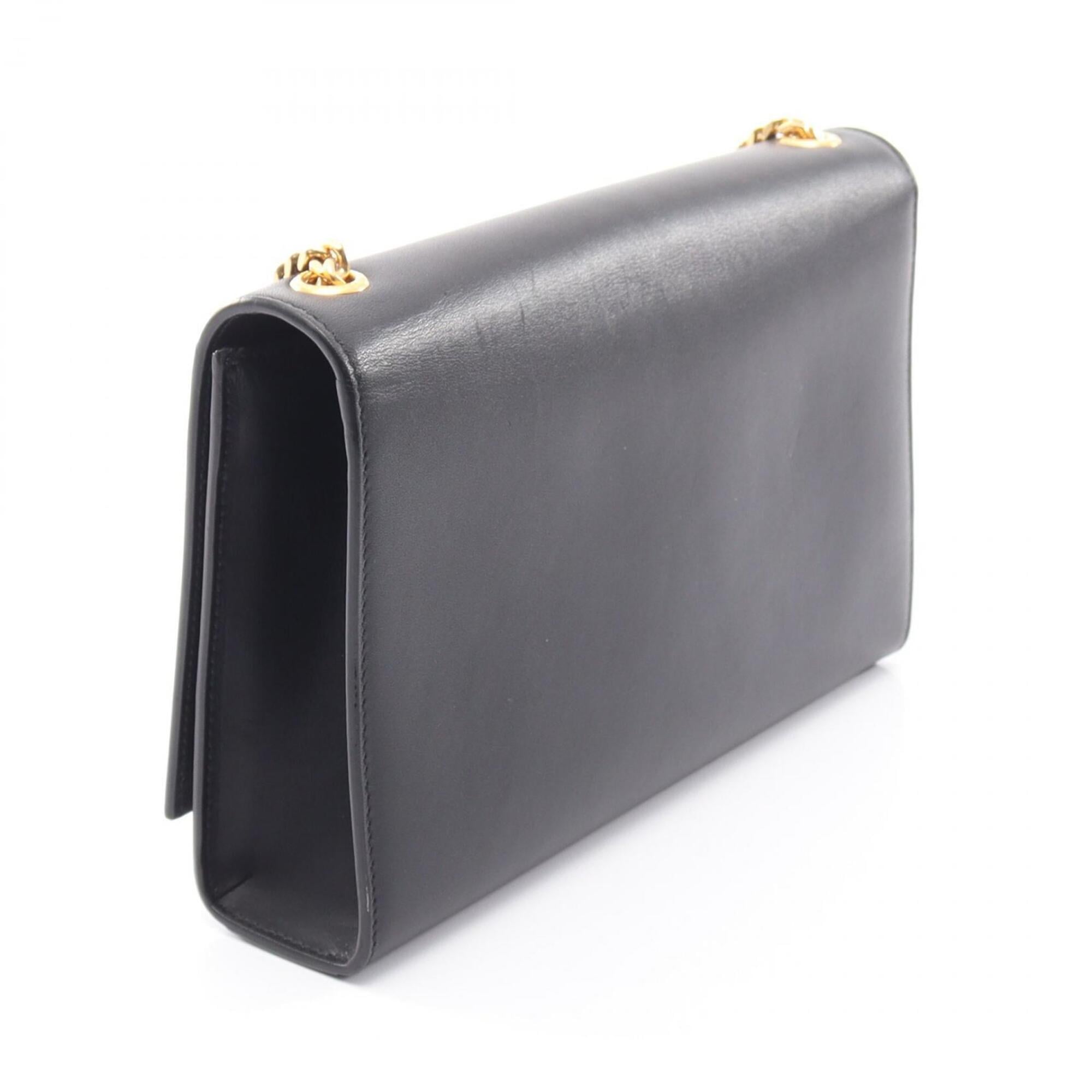 Saint Laurent Black Leather Handbag Shoulder Bag (Pre-Owned)