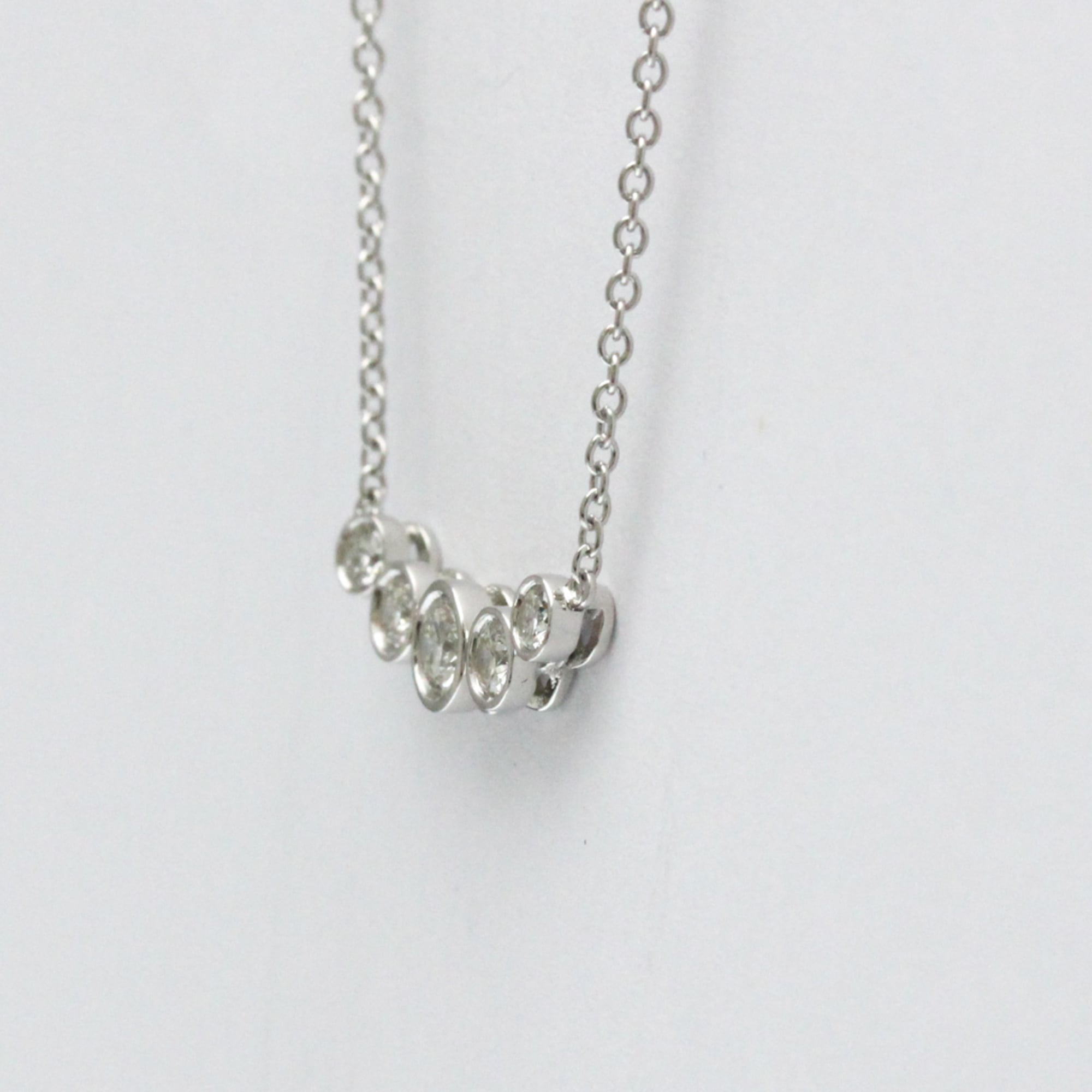 Tiffany & Co. Jazz Graduated Pendant Necklace Platinum And Diamonds Silver Platinum Necklace Jewelry (Pre-Owned)