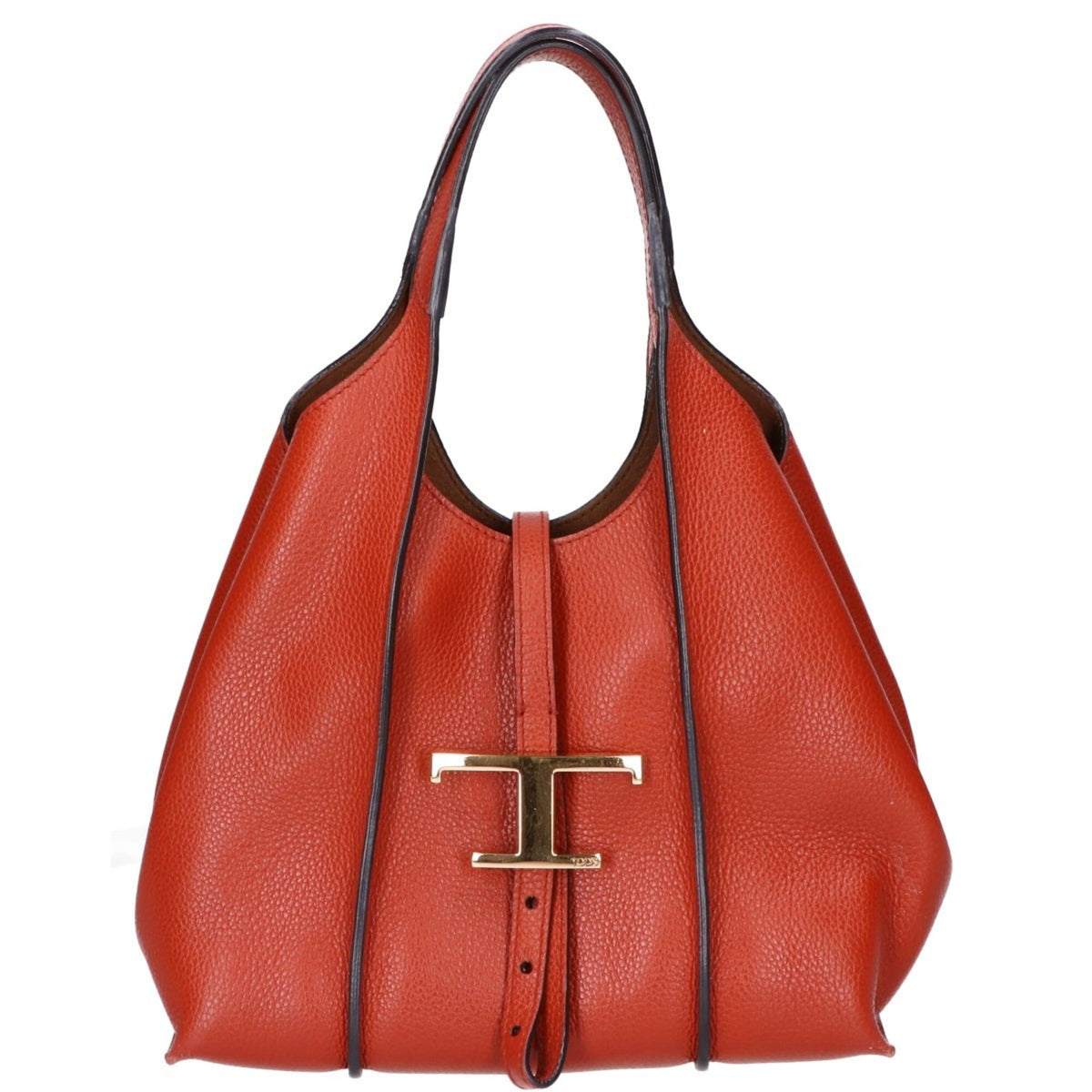 Tod's Orange Leather Handbag Shopping Bag (Pre-Owned)
