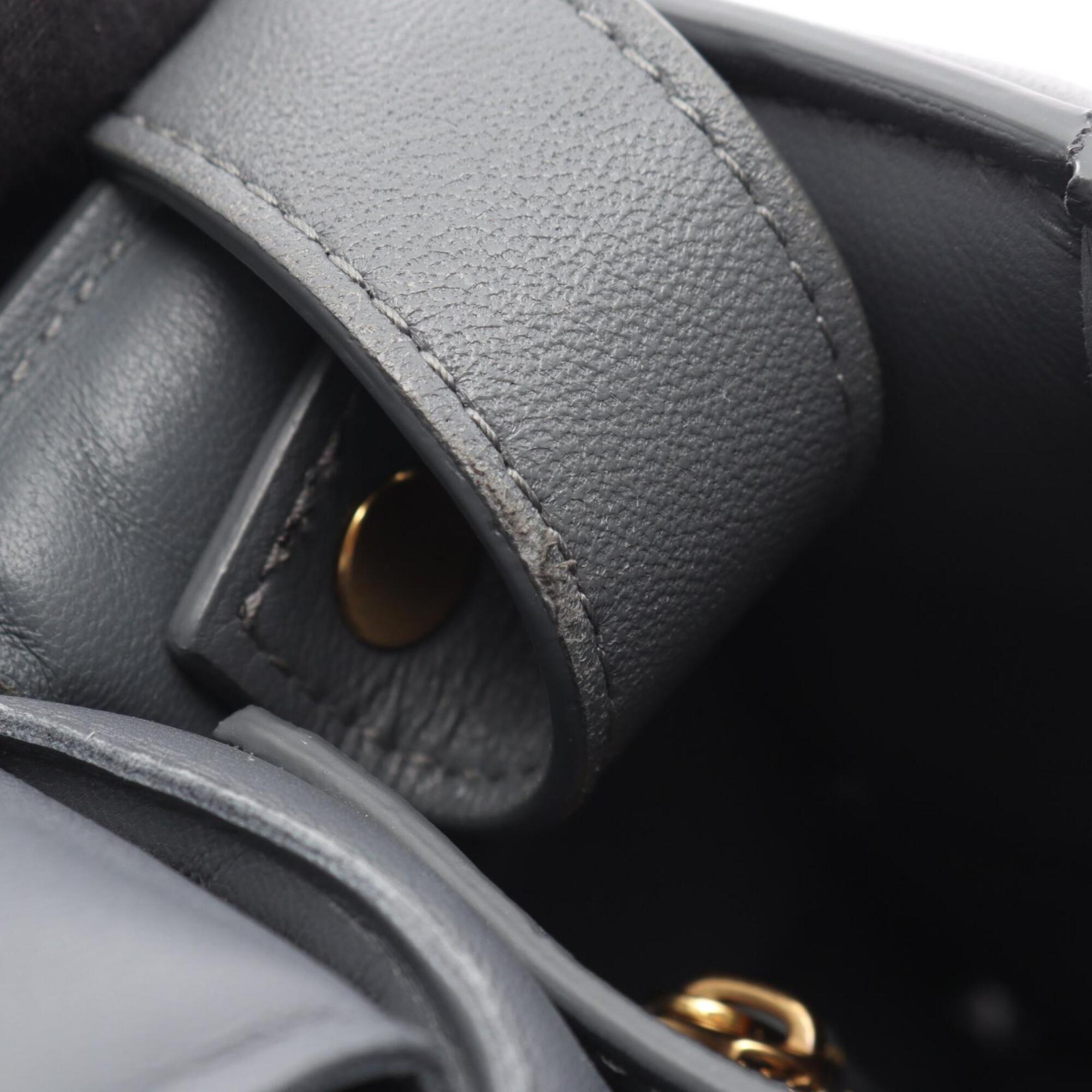 Bottega Veneta Intrecciato Gray Leather Handbag Shoulder Bag (Pre-Owned)