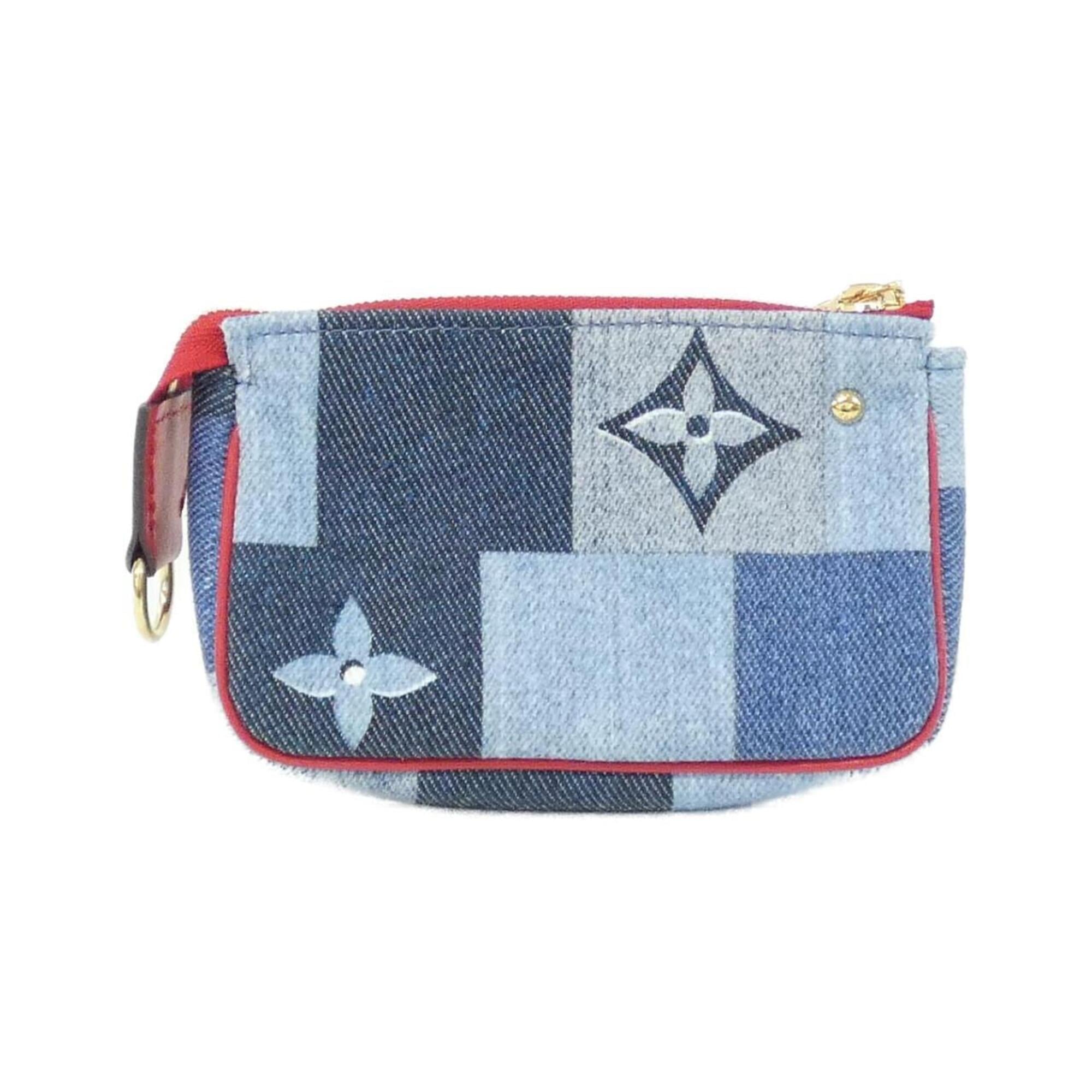 Louis Vuitton Blue Denim Coin Purse/Coin Case (Pre-Owned)