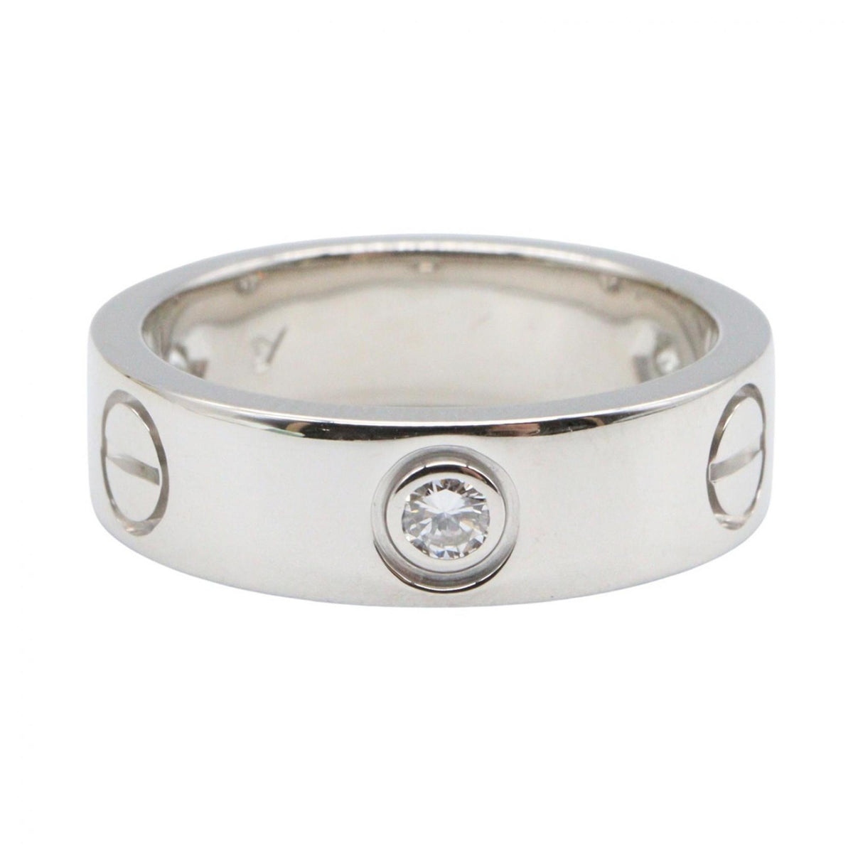 Cartier Silver Clear White Gold (18K) Band Ring (Pre-Owned)