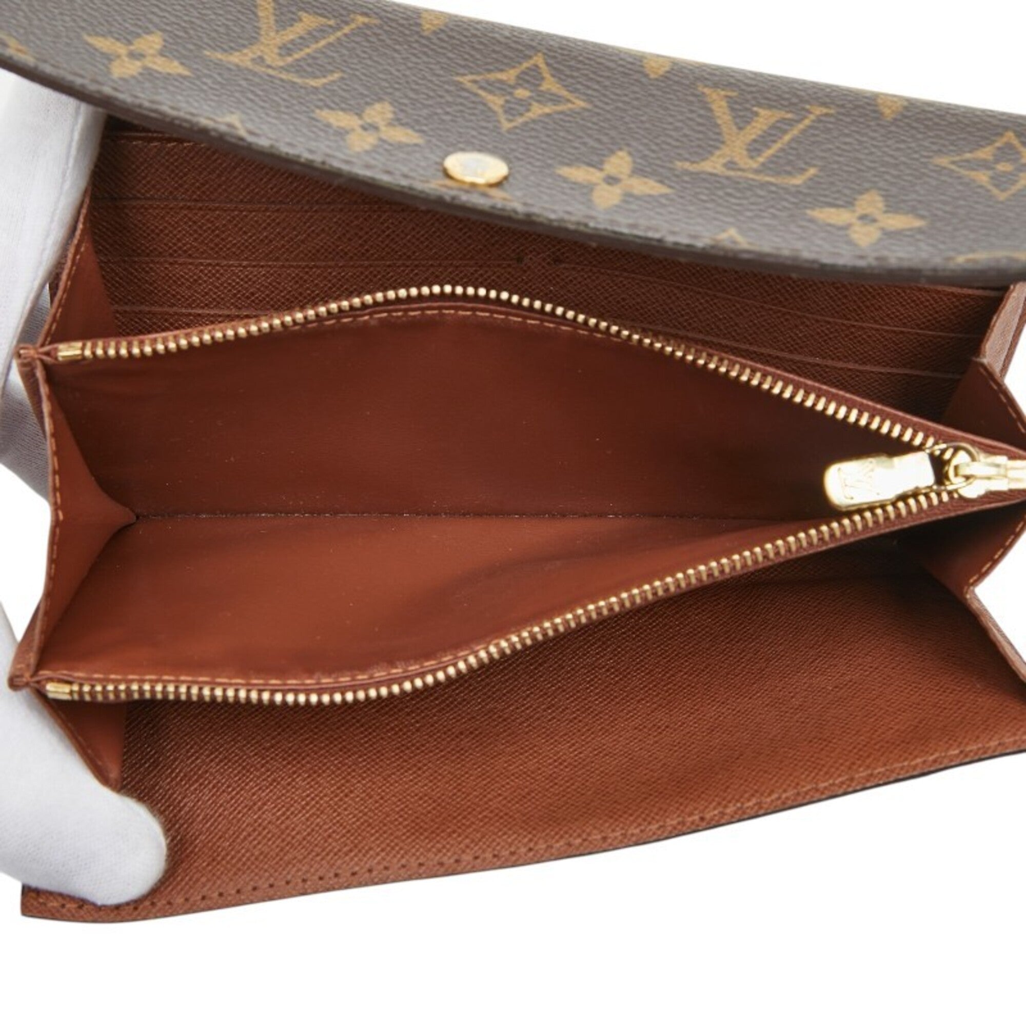 Louis Vuitton Brown Pvc Leather Long Bill Wallet (Bi-Fold) (Pre-Owned)
