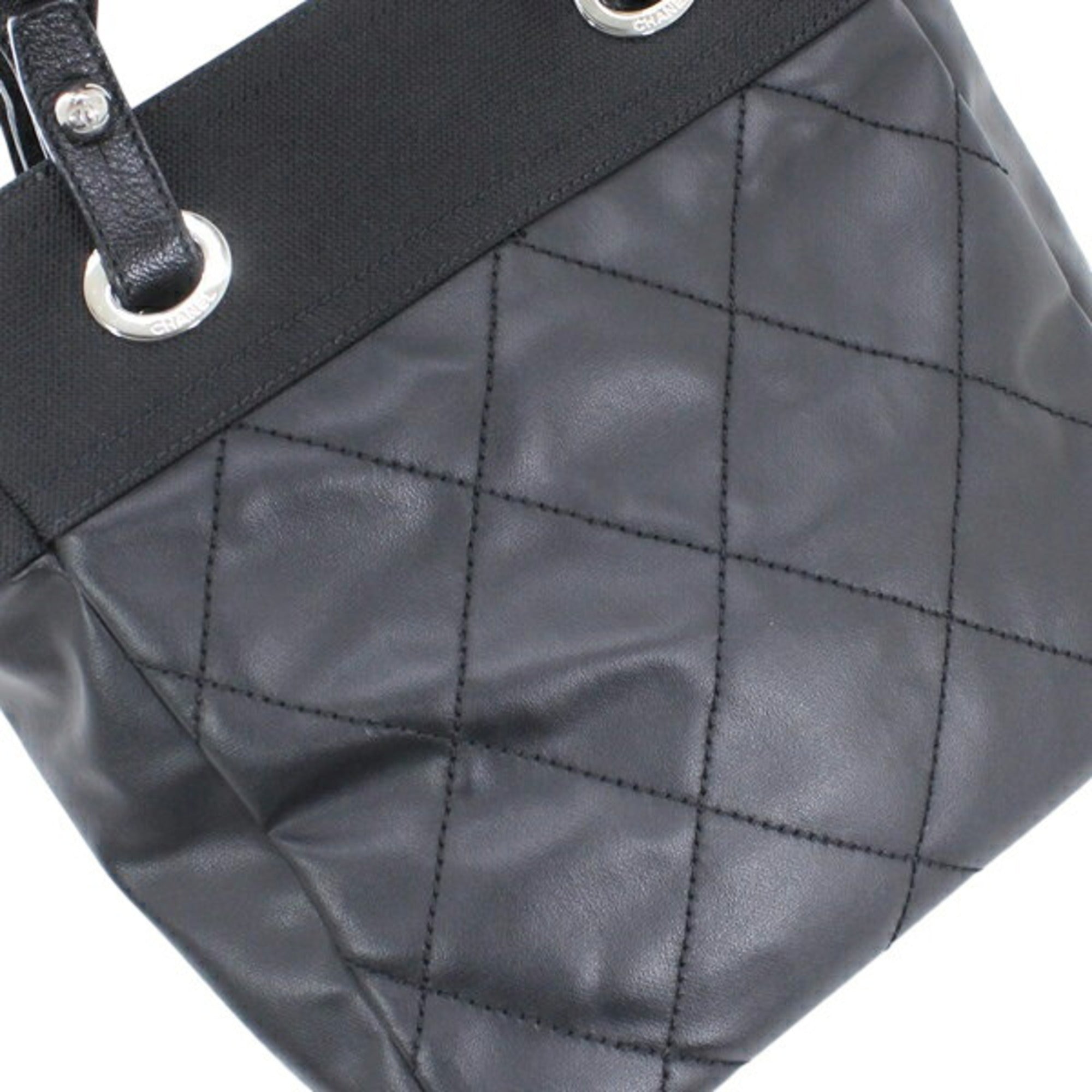 Chanel Black Pvc Leather Tote Bag (Pre-Owned)